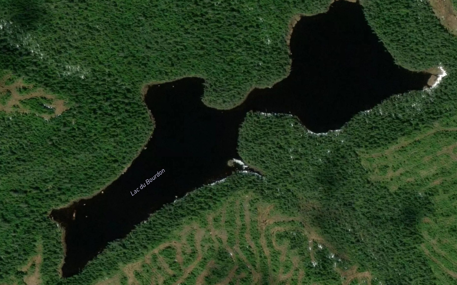 Satellite map of the Lac du Bourdon