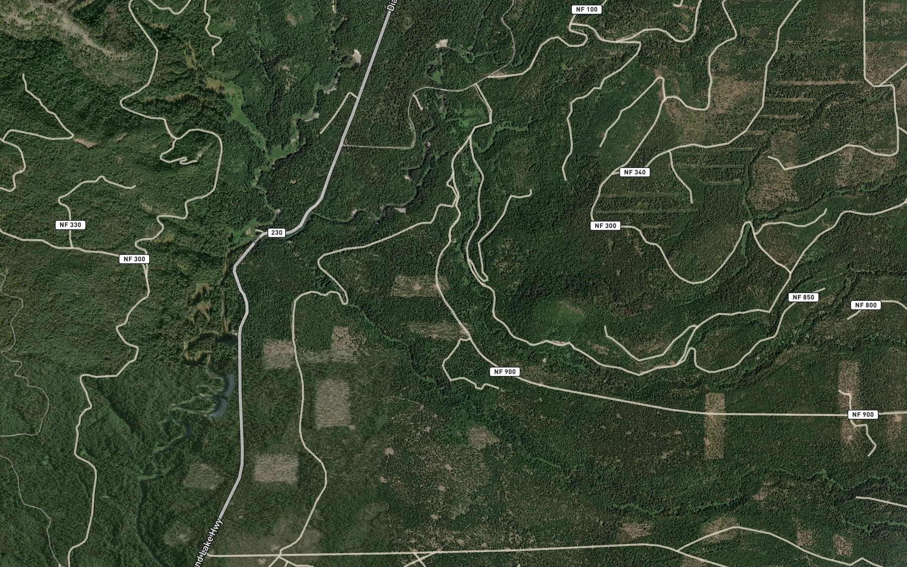 Satellite map of the Bert Creek