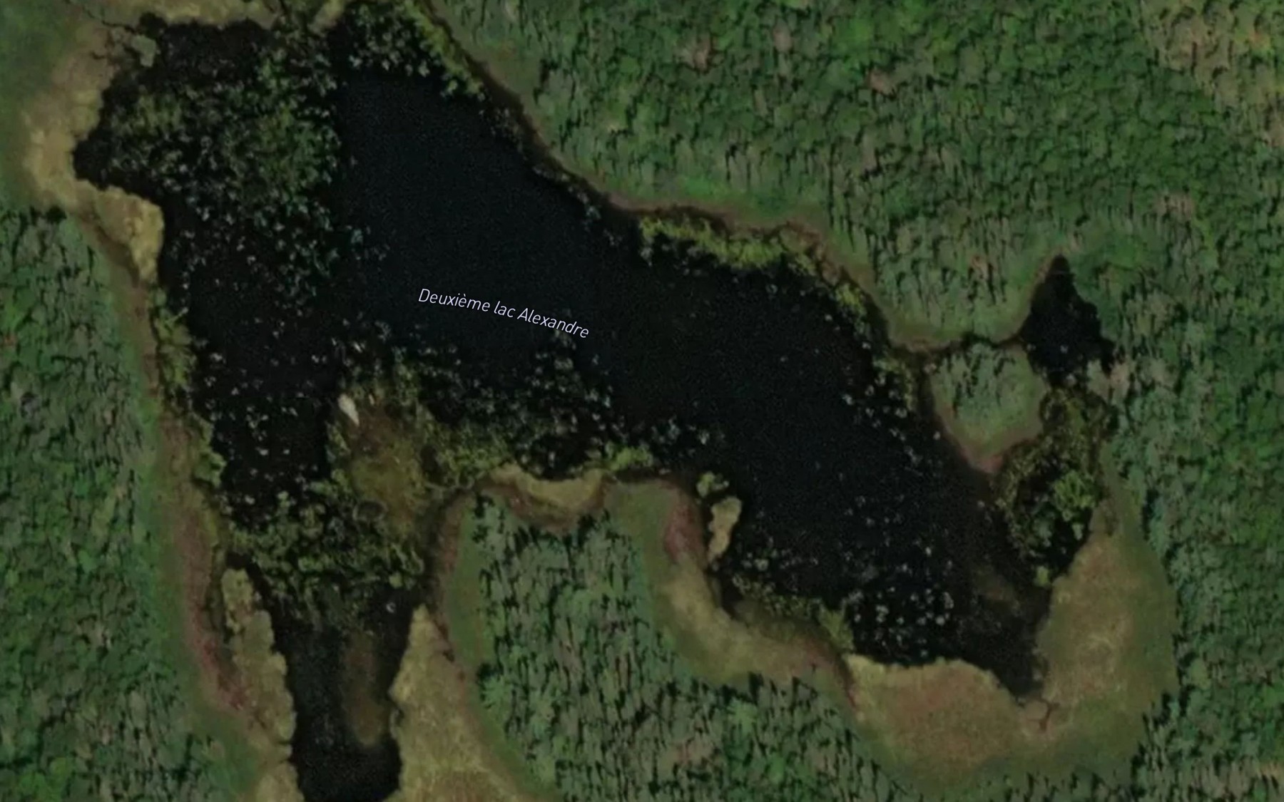 Satellite map of the Deuxieme lac Alexandre