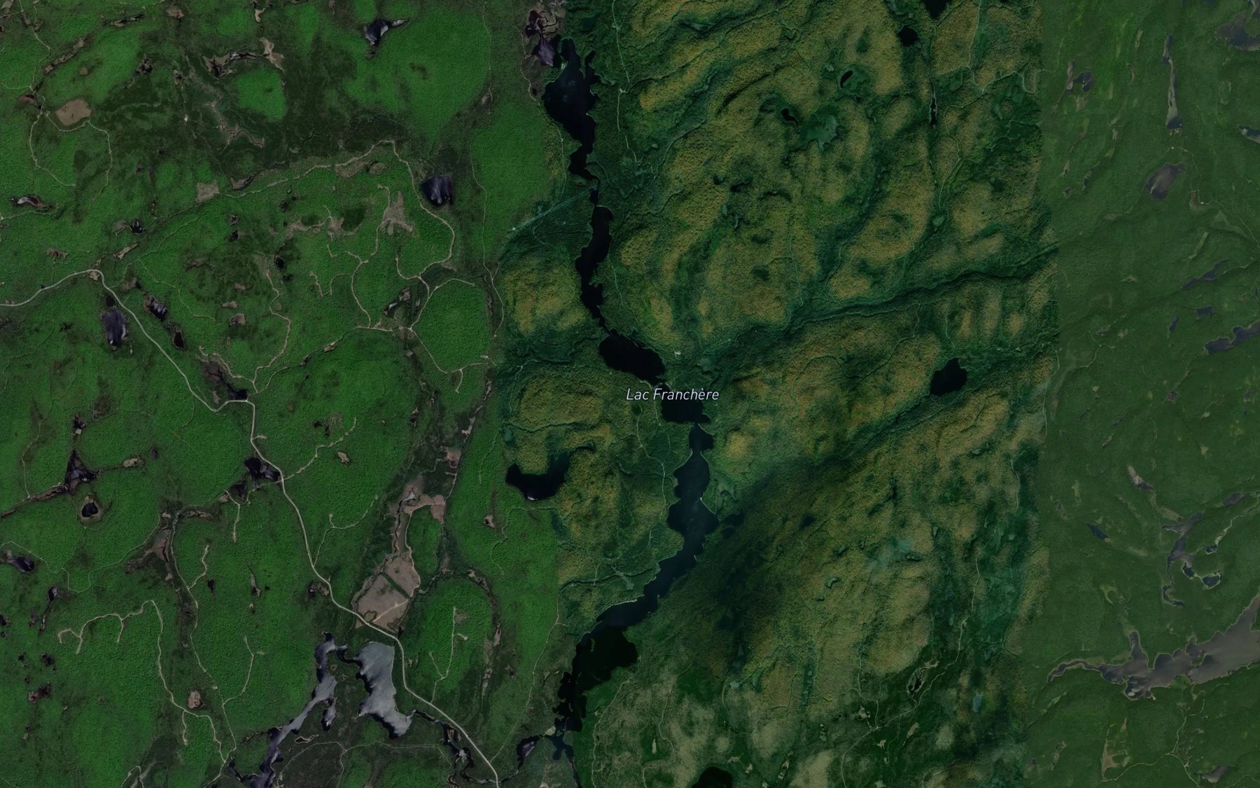 Satellite map of the Lac Franchere