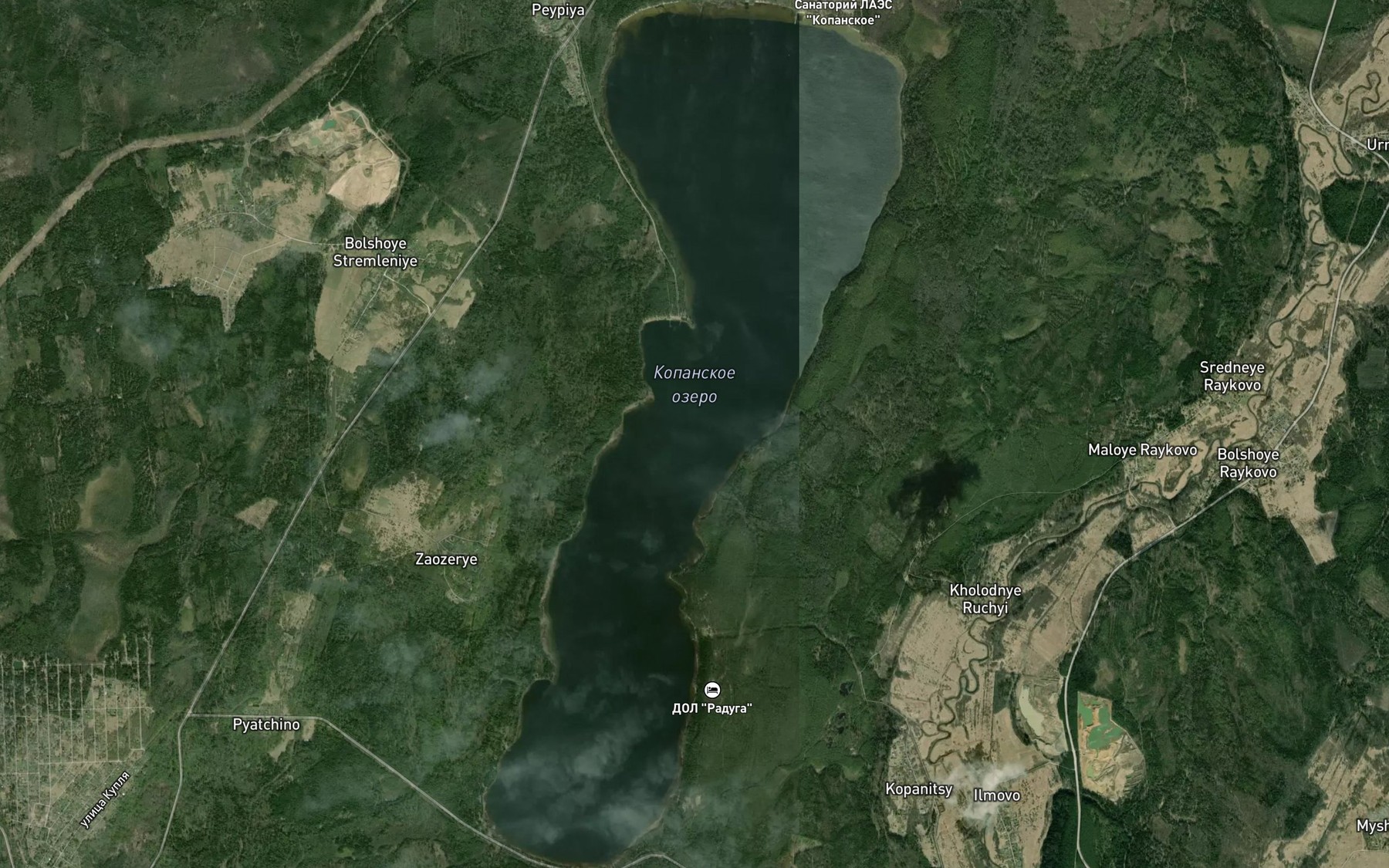 Satellite map of the Ozero Kopanskoye