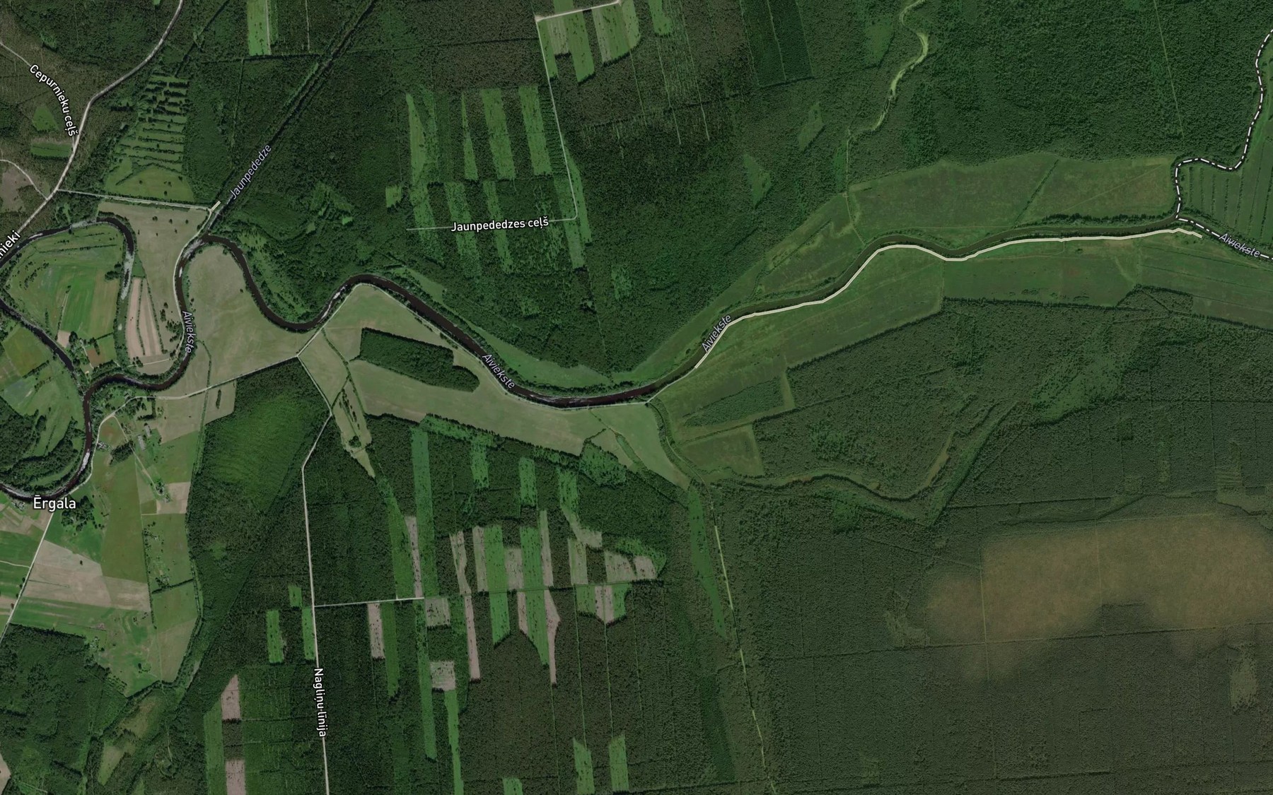 Satellite map of the Abaine