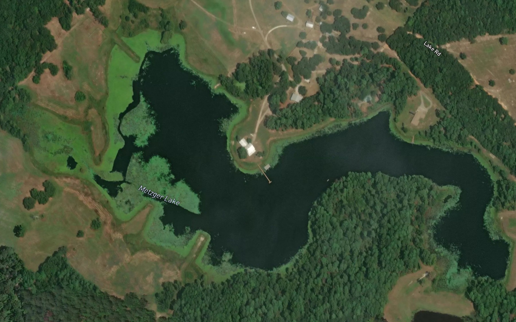 Satellite map of the Metzger Lake