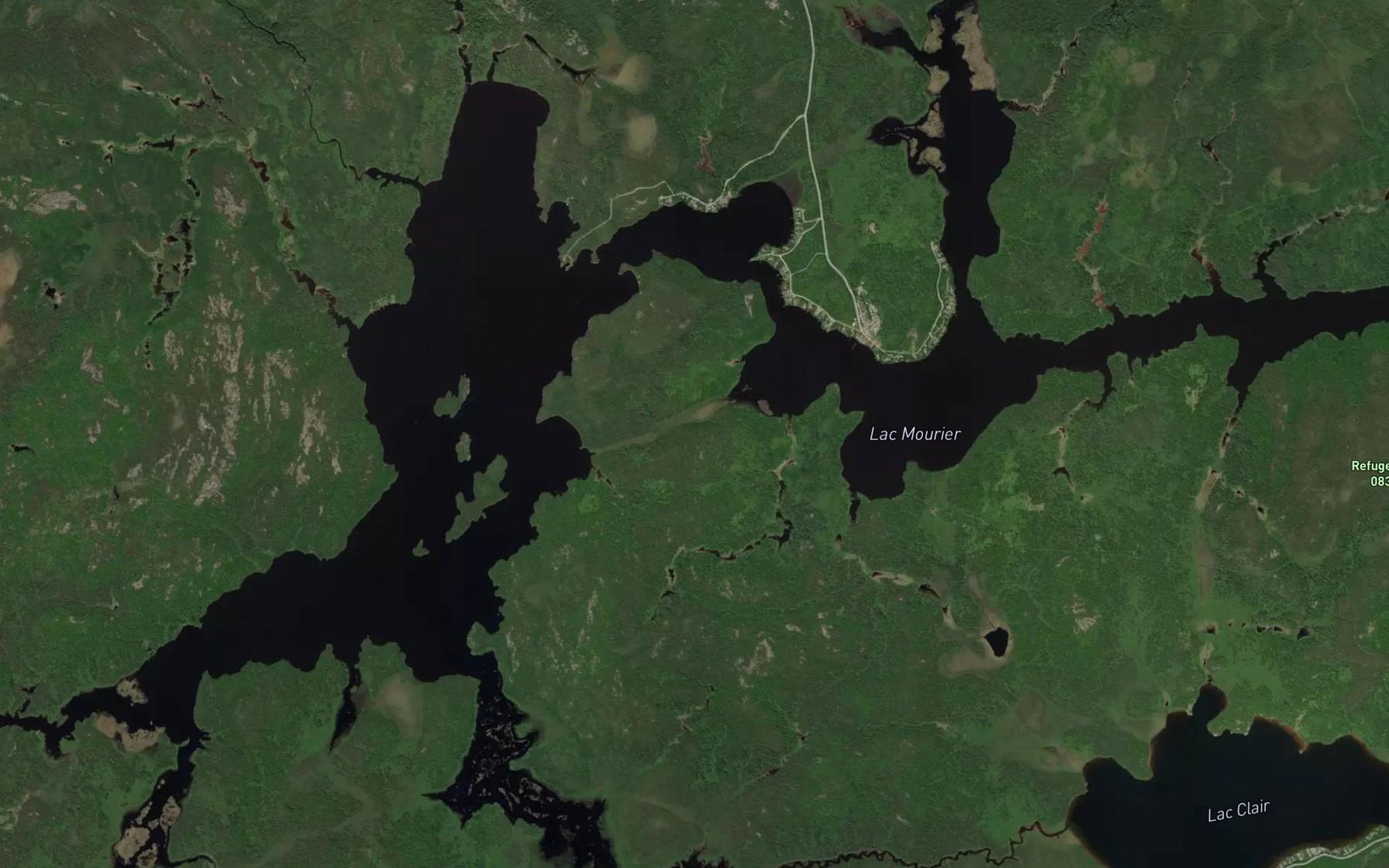 Satellite map of the Lac Mourier