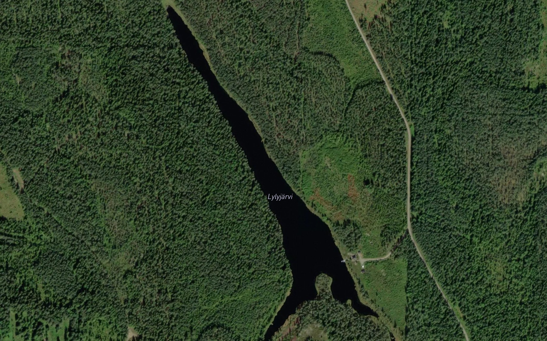 Satellite map of the Lylyjarvi