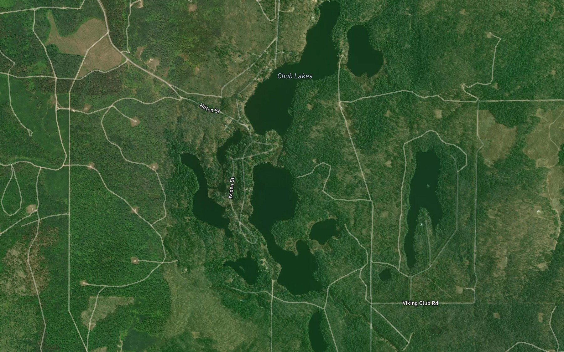 Satellite map of the Big Chub Lake