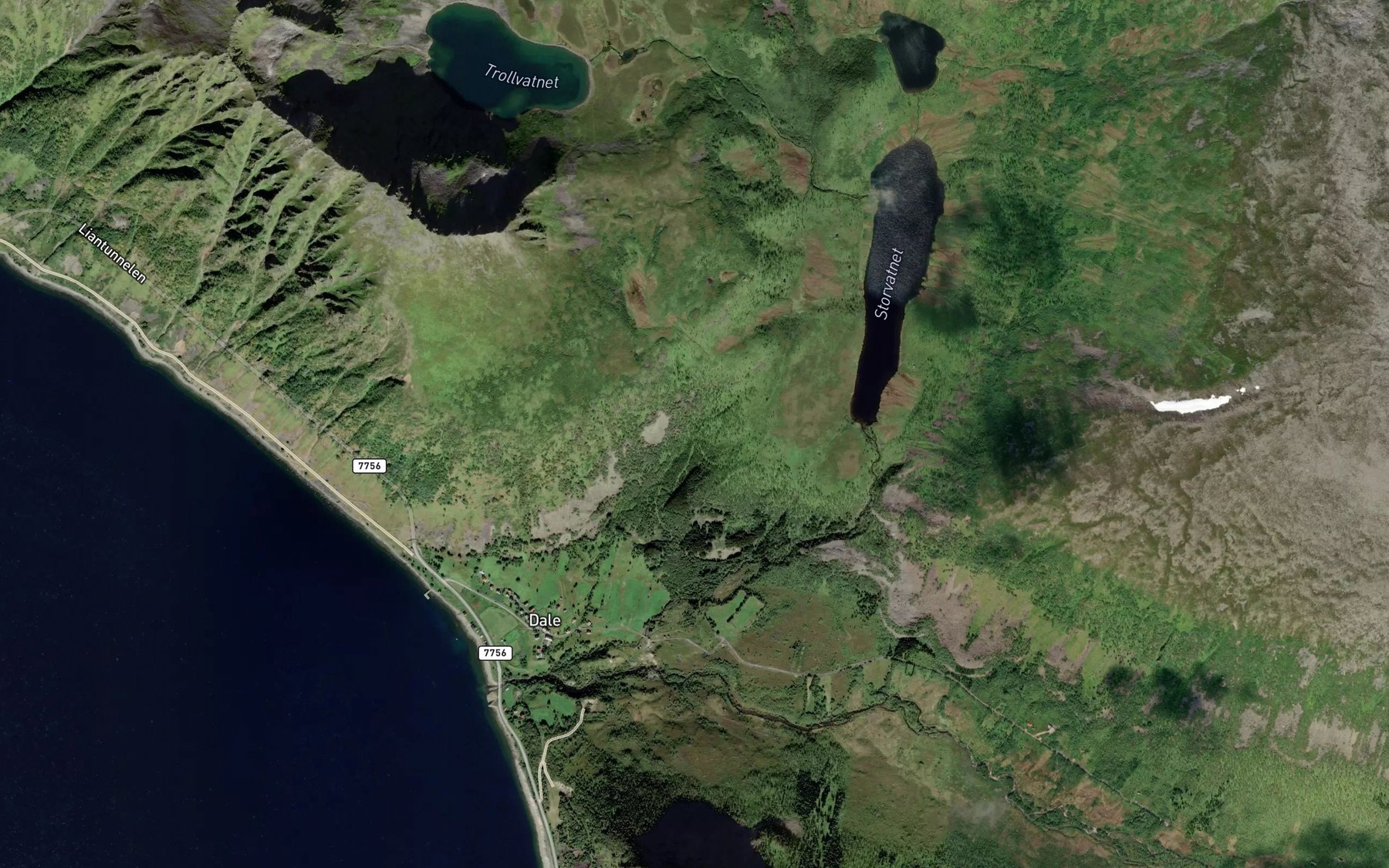 Satellite map of the Langrovelva