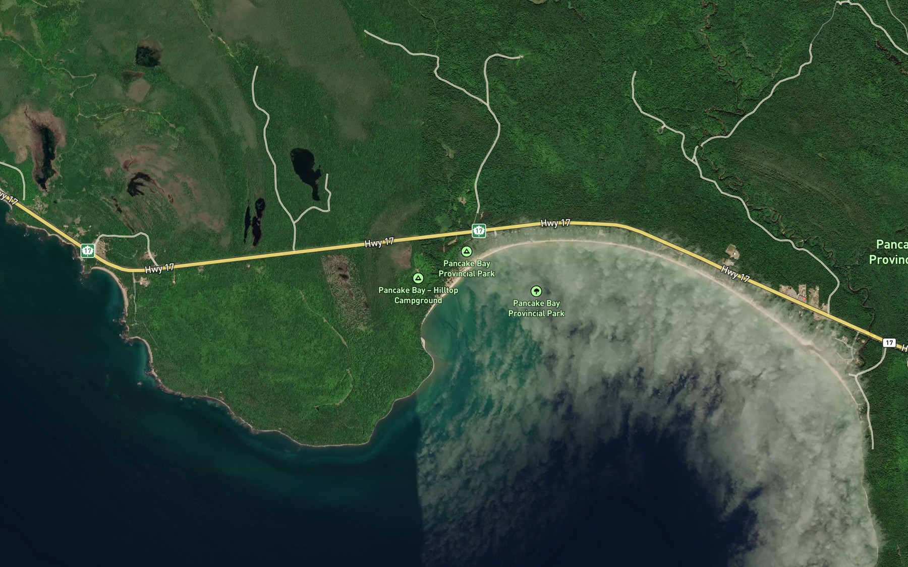 Satellite map of the Black Creek
