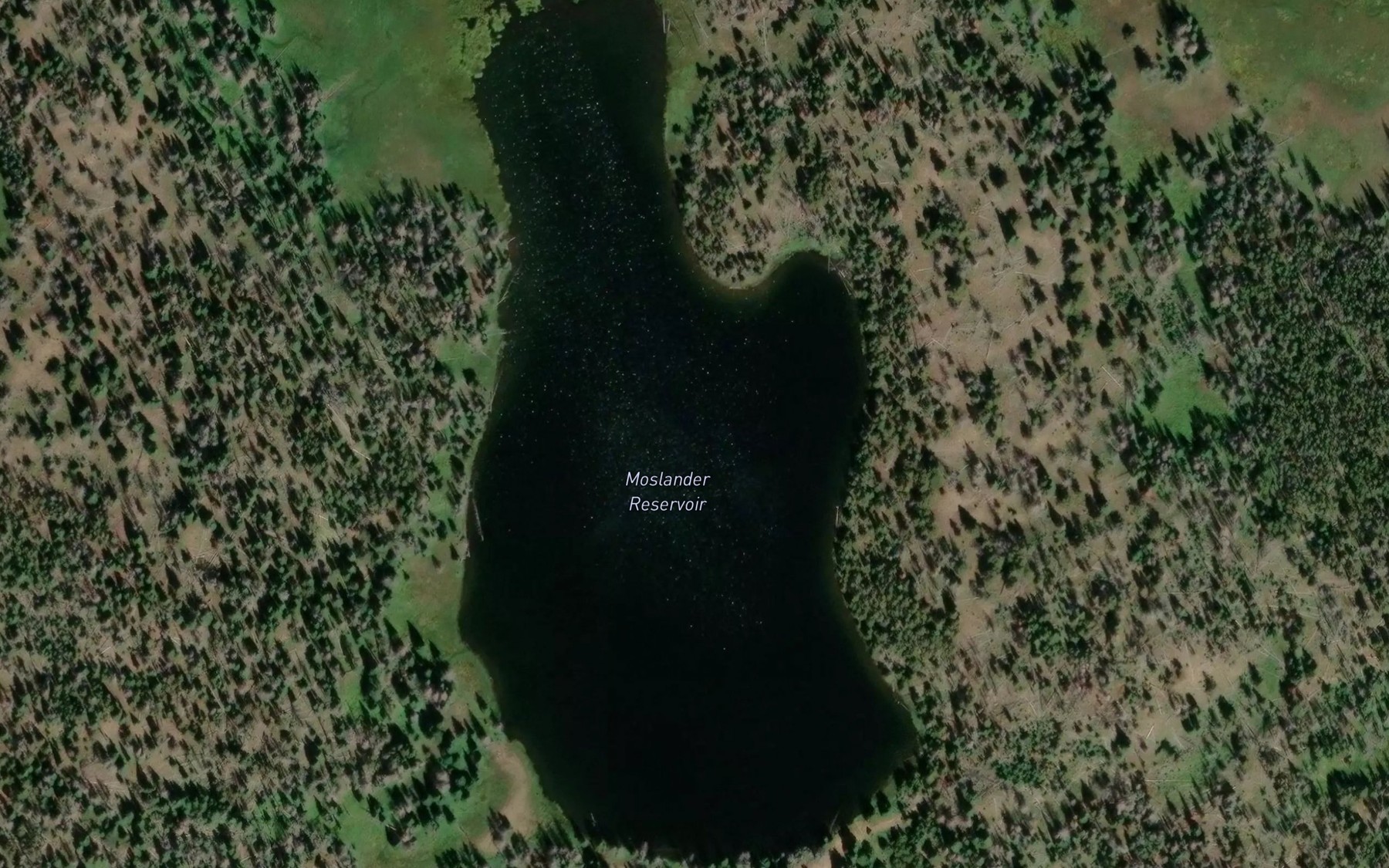 Satellite map of the Moslander Reservoir