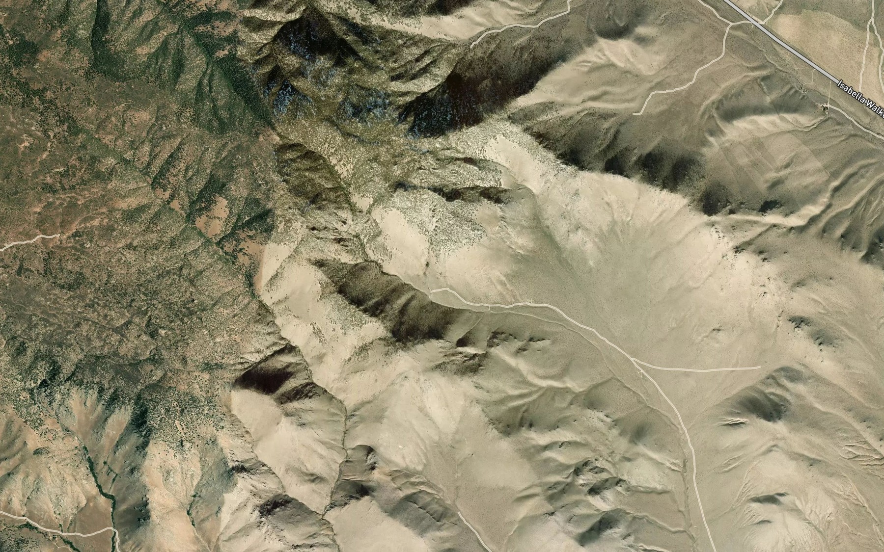 Satellite map of the Cow Heaven Spring