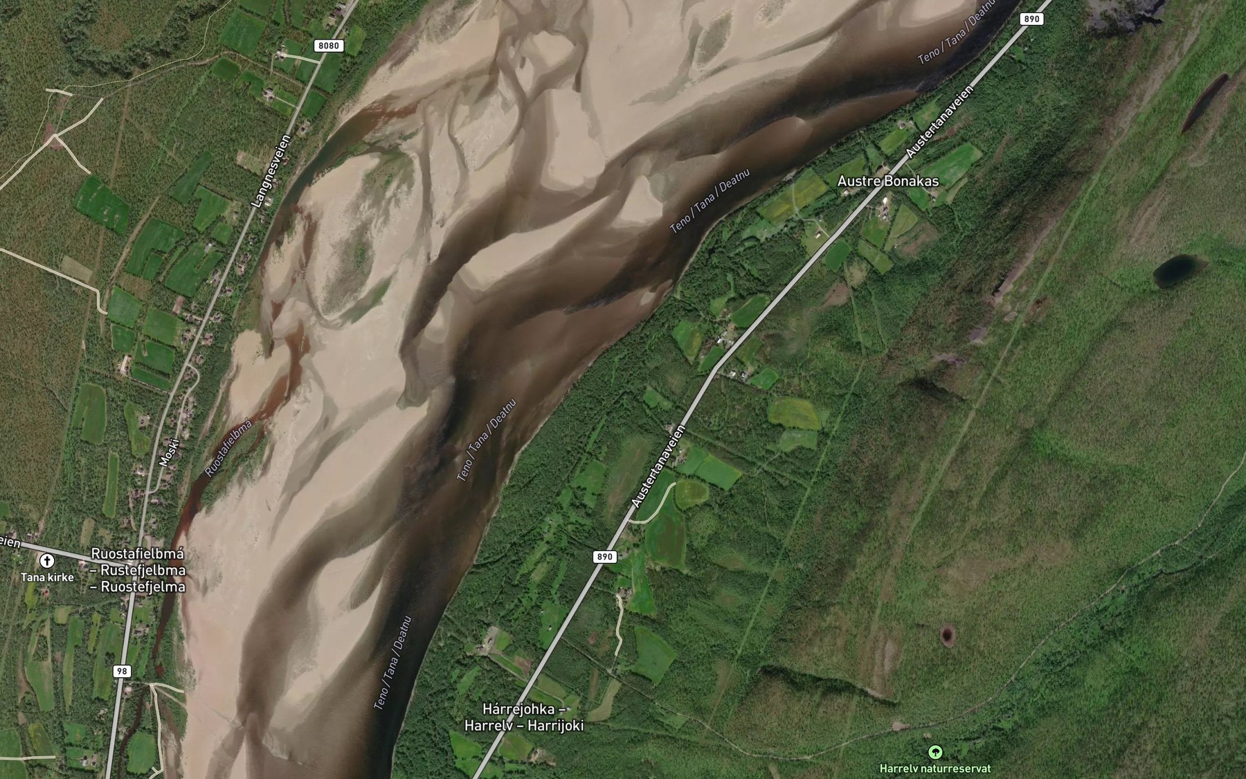 Satellite map of the Harrefielbma