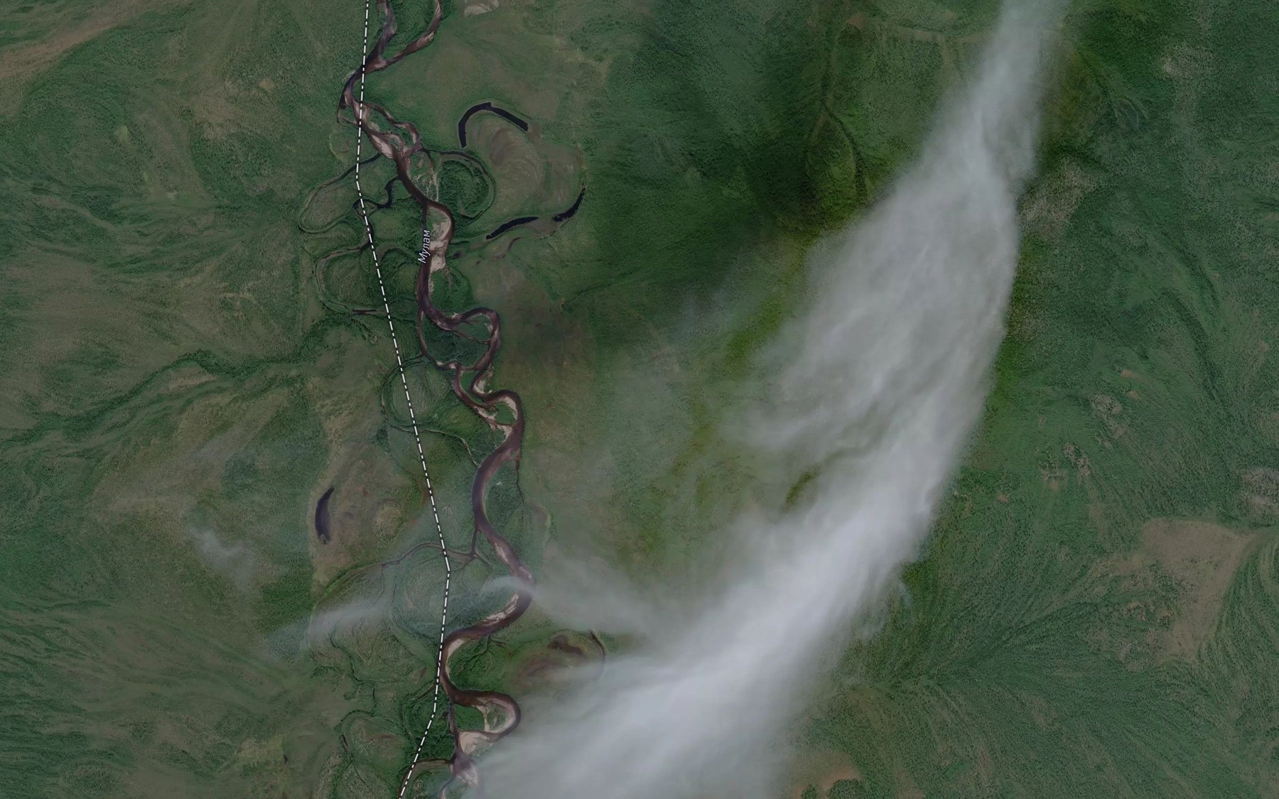 Satellite map of the Dzhelinda