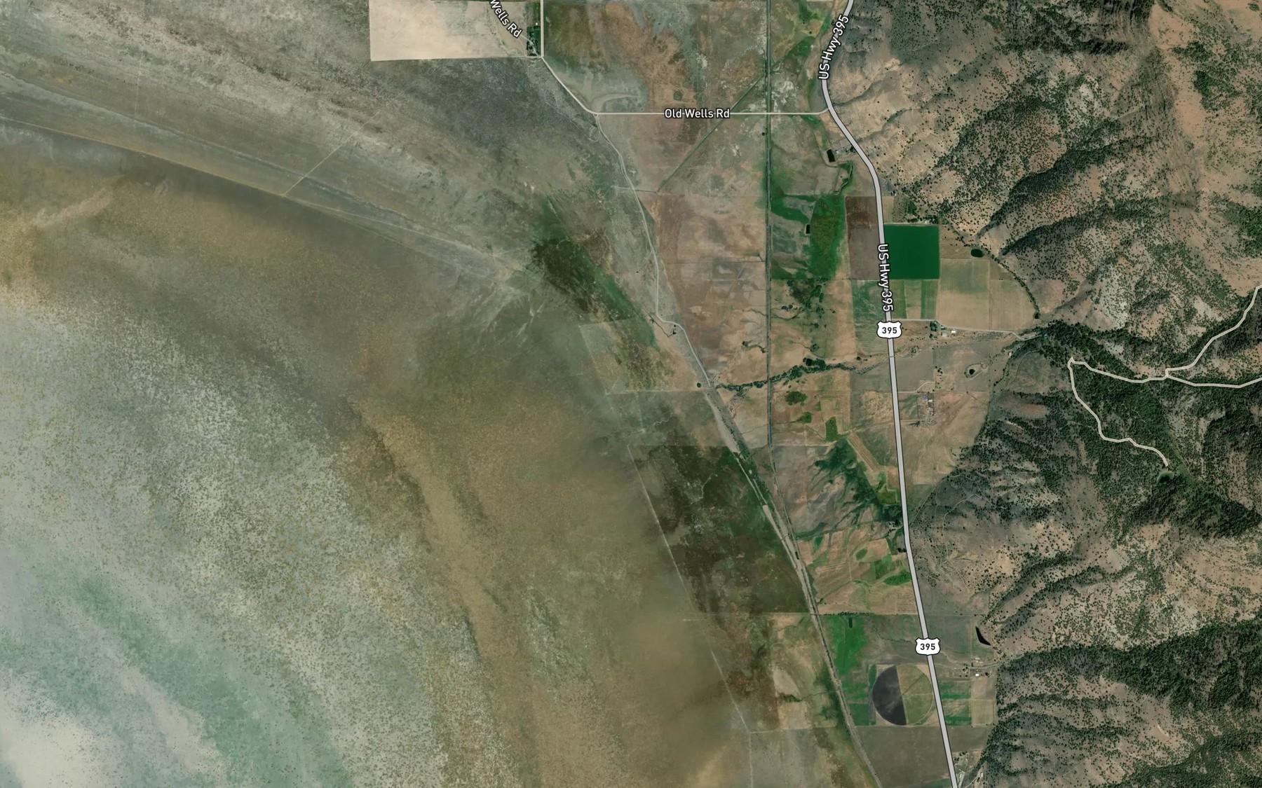 Satellite map of the Cogswell Creek