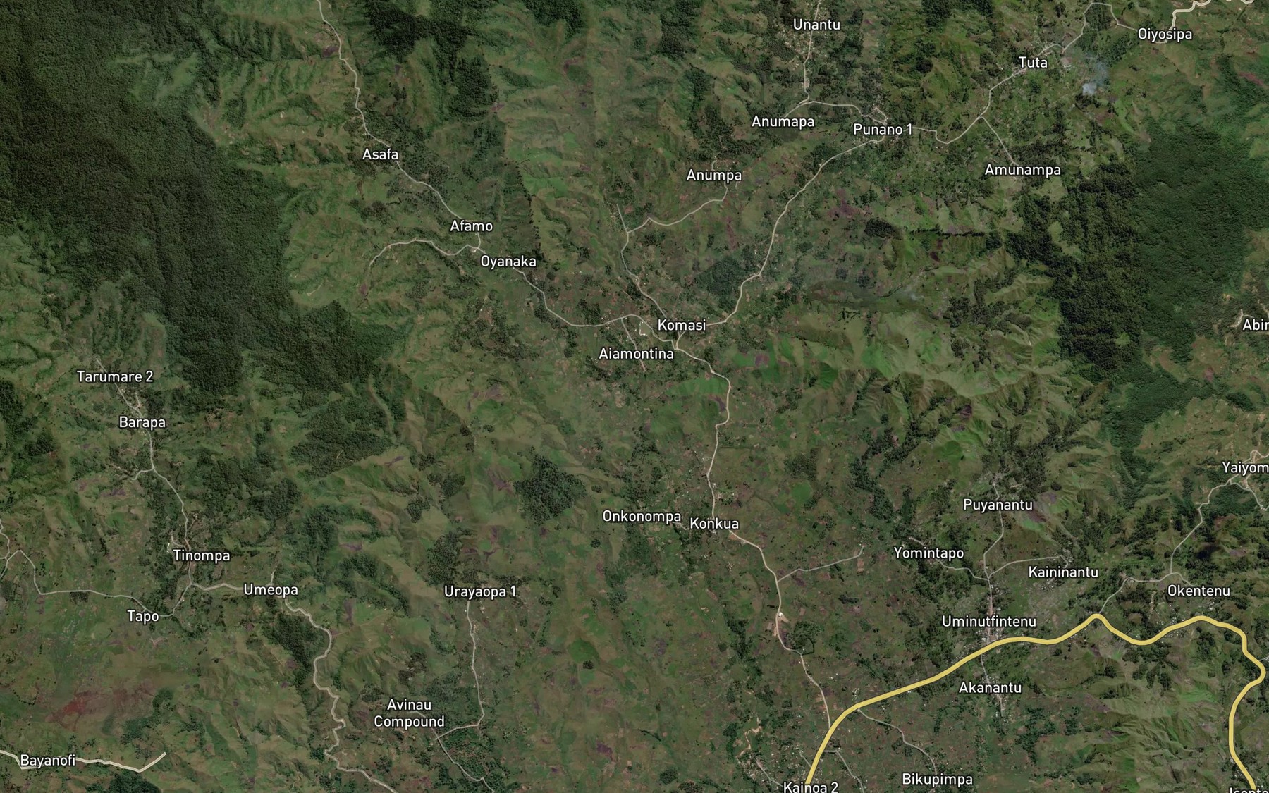 Satellite map of the Aiamontina Creek