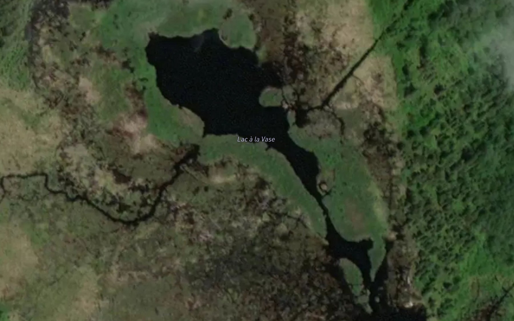 Satellite map of the Lac a la Vase