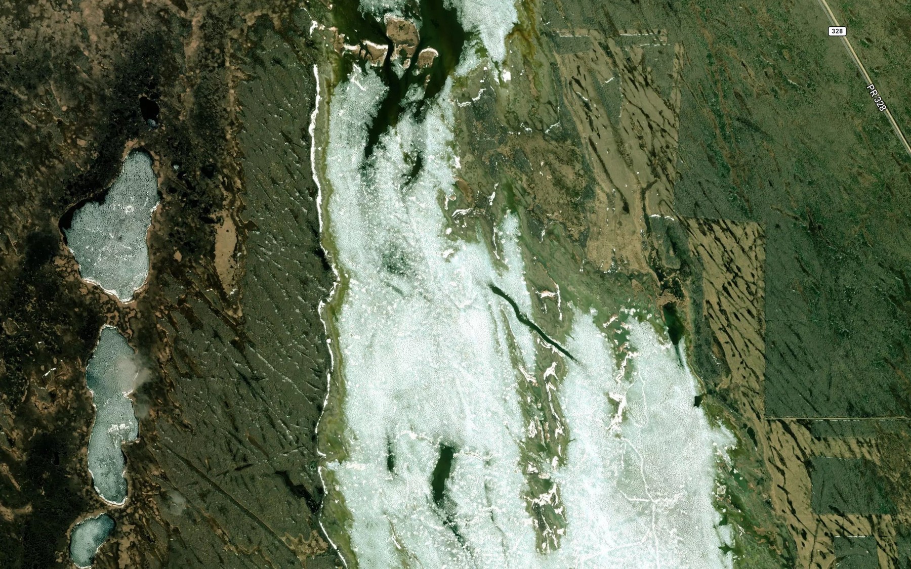 Satellite map of the Million Dollar Bay