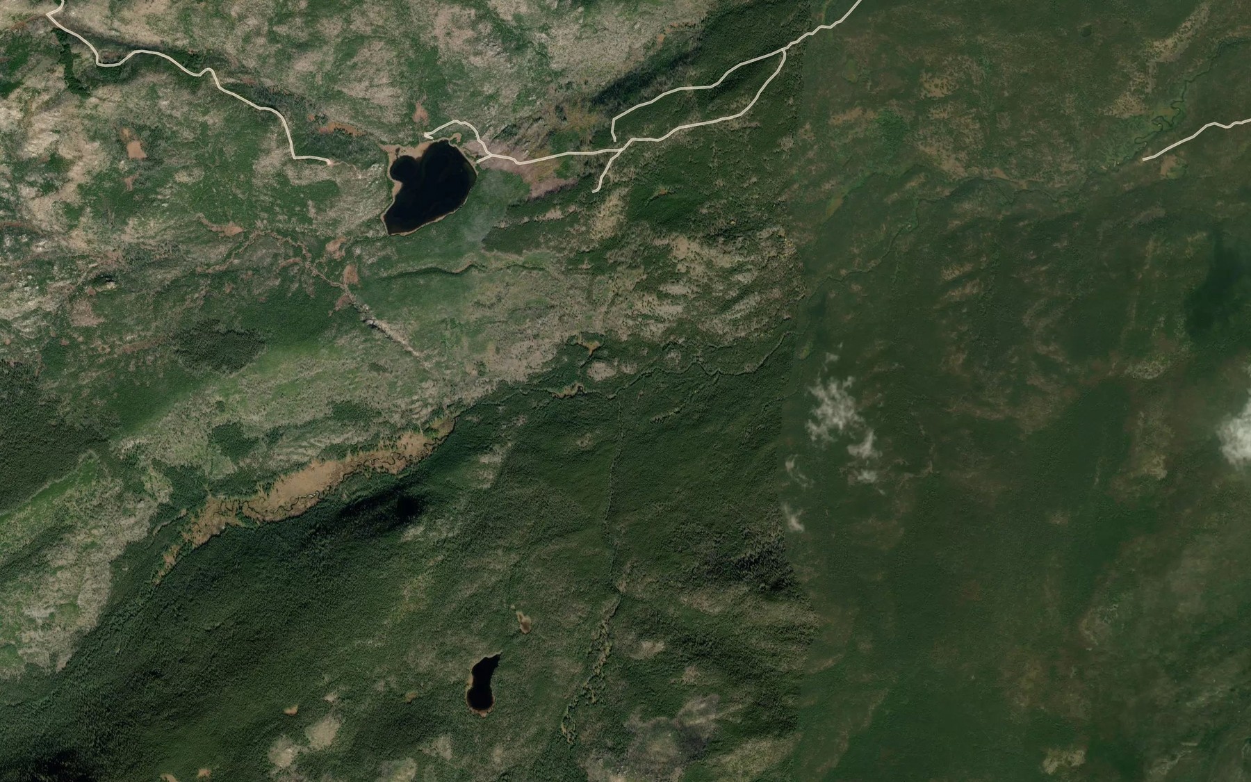 Satellite map of the South Fork Rock Creek