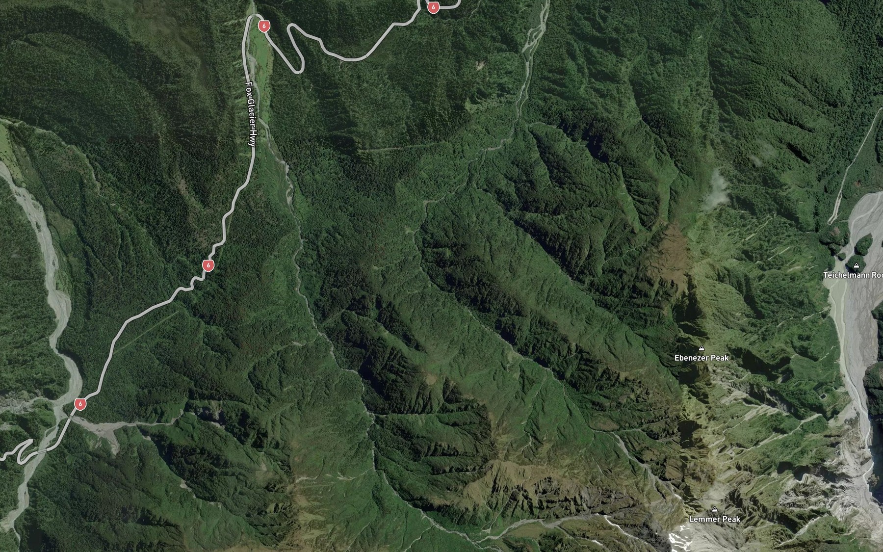 Satellite map of the Docherty Creek