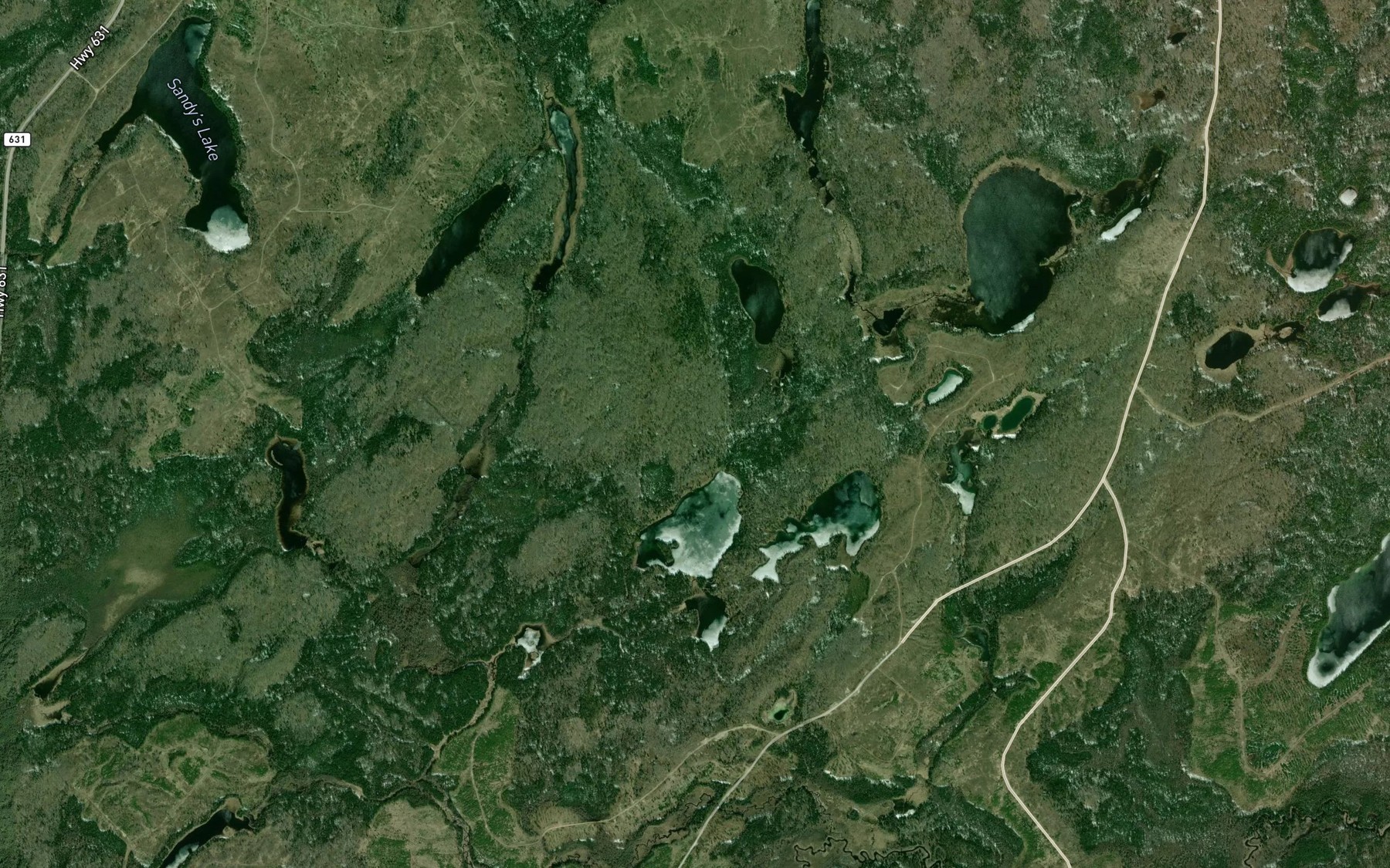 Satellite map of the Black Beaver Lake