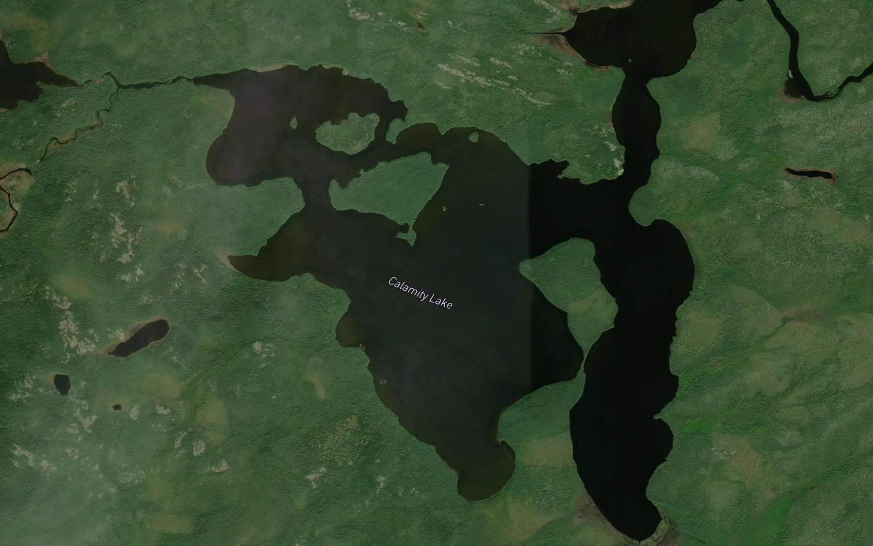 Satellite map of the Calamity Lake