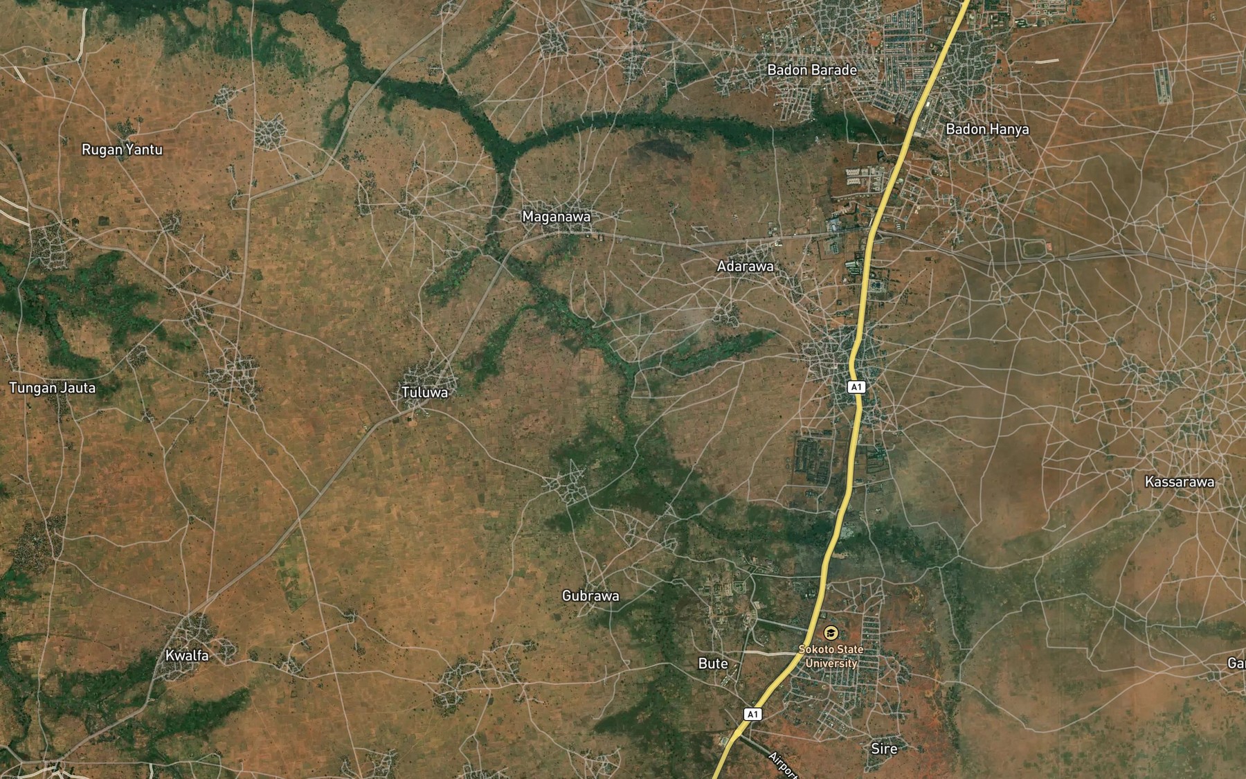 Satellite map of the Gurama
