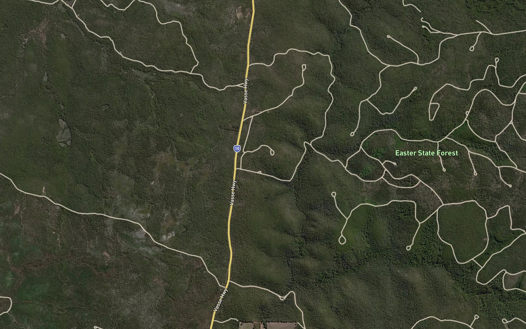 Satellite map of the Little Easter Brook