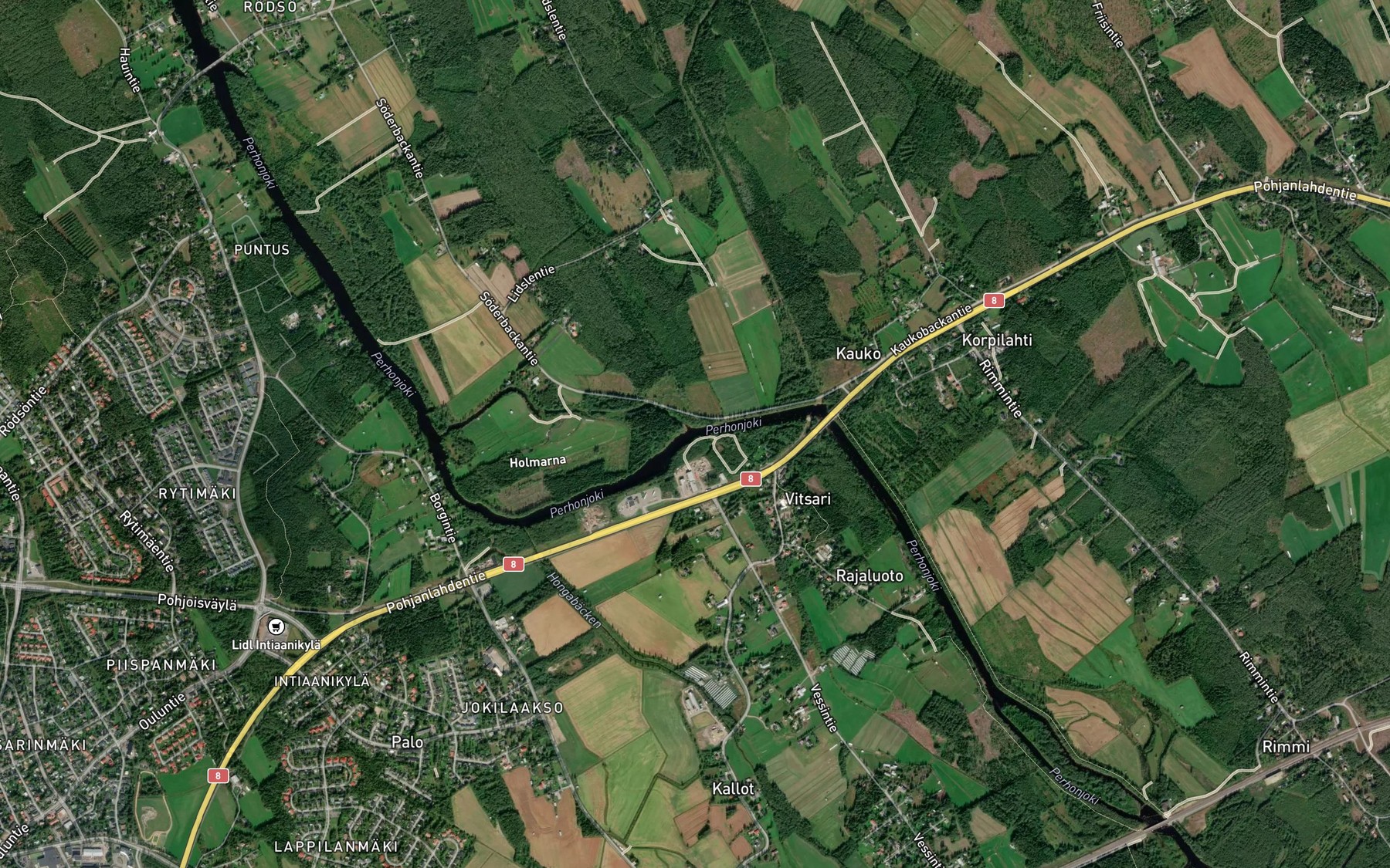 Satellite map of the Skataforsen