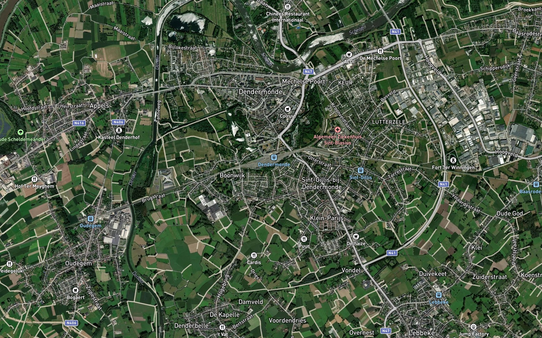 Satellite map of the Vondelbeek