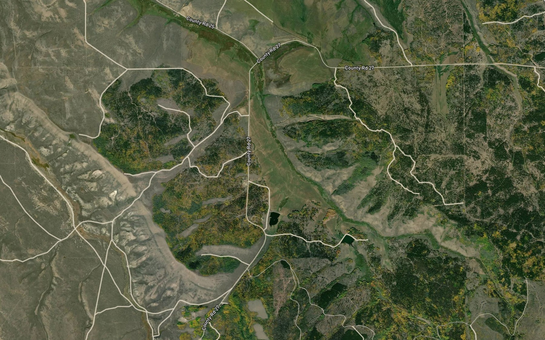 Satellite map of the Owl Ditch