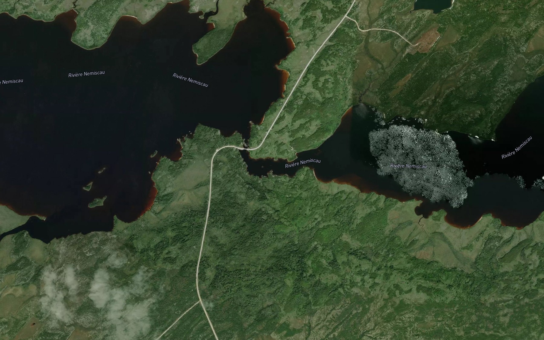 Satellite map of the Rapides Wepischekau
