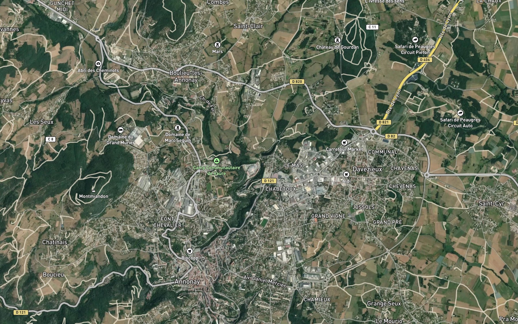 Satellite map of the Deome
