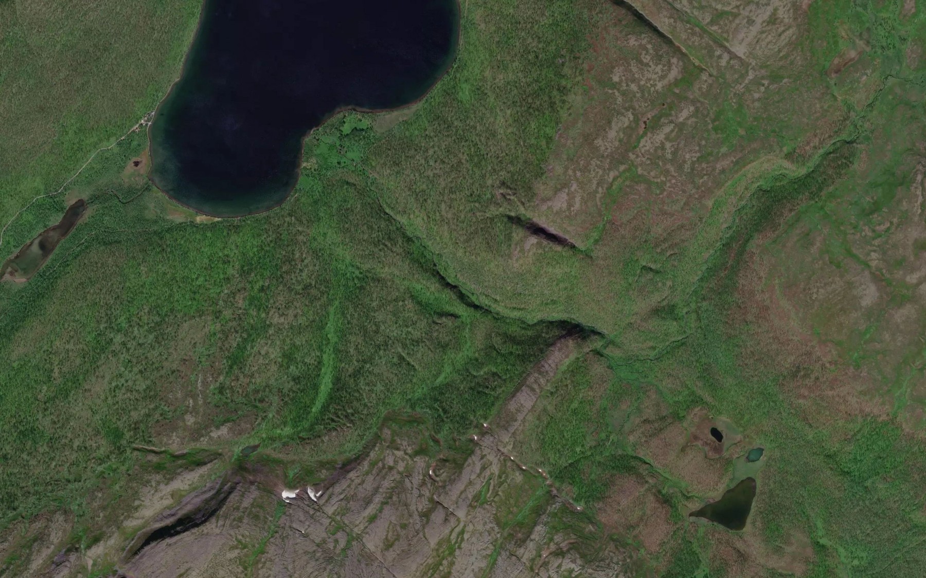 Satellite map of the Lavtajakka