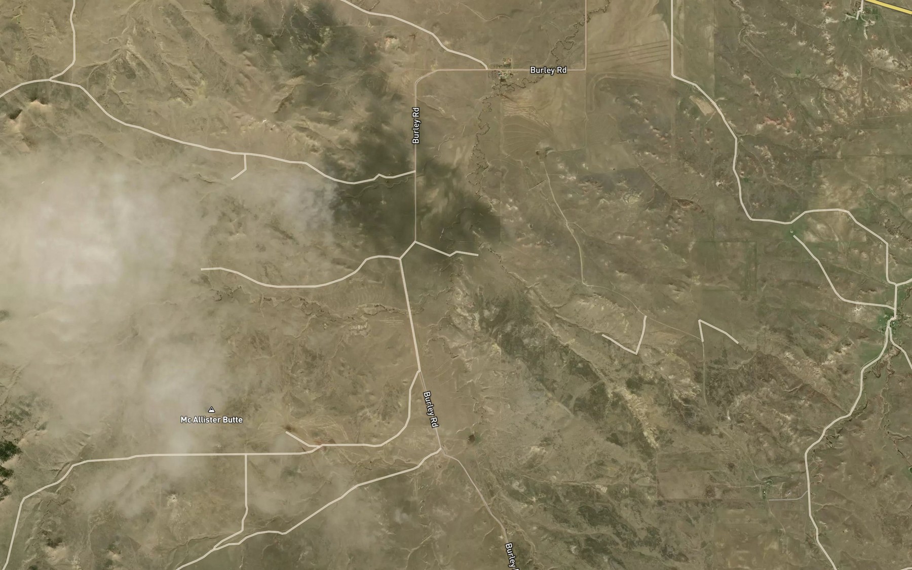 Satellite map of the Serviceberry Creek