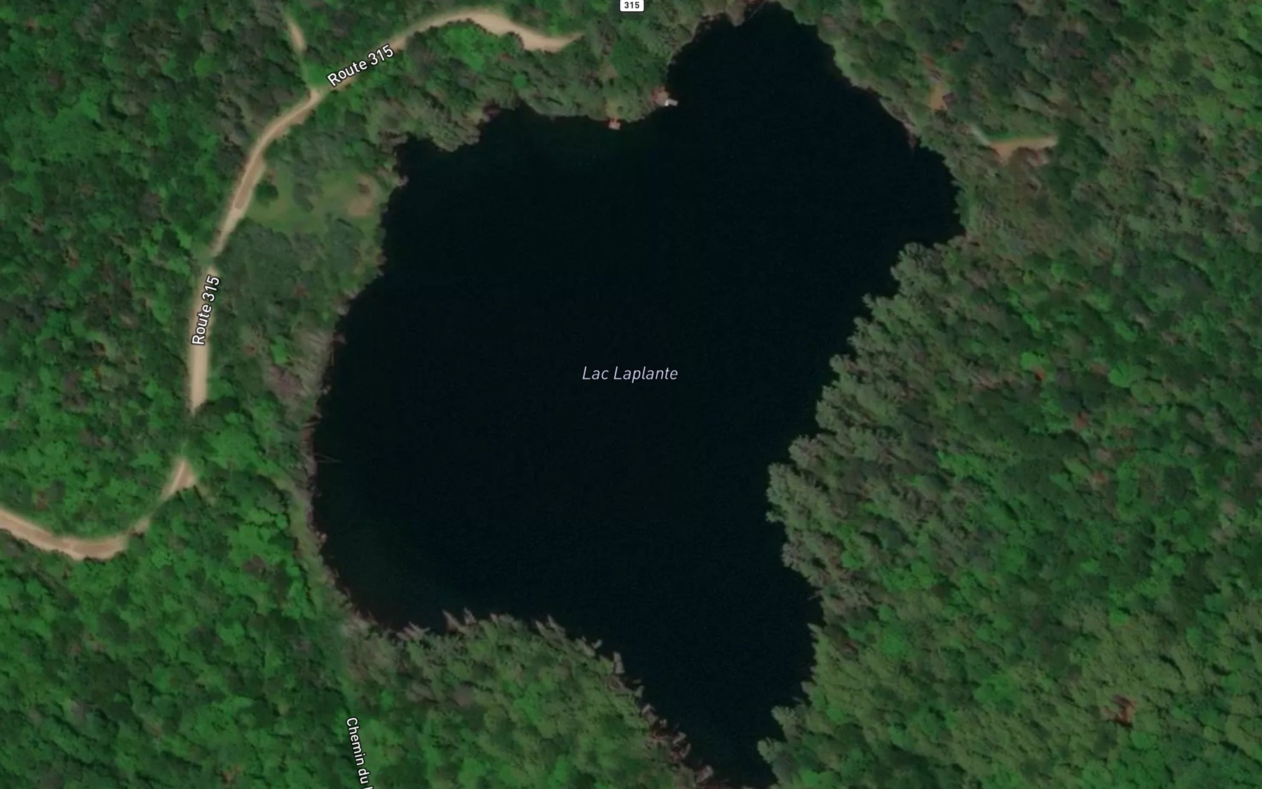 Satellite map of the Lac Laplante