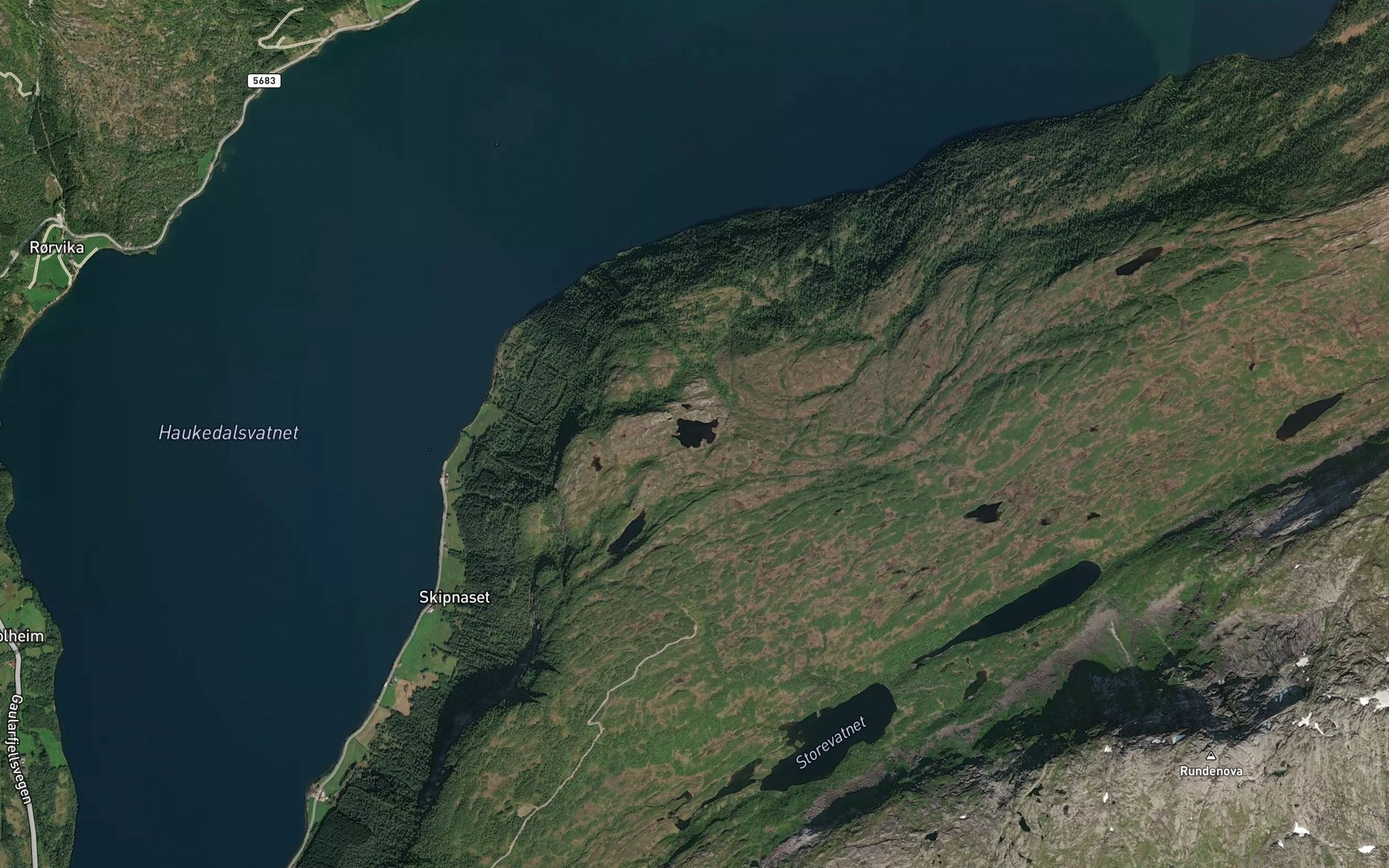 Satellite map of the Svinebotstjonna