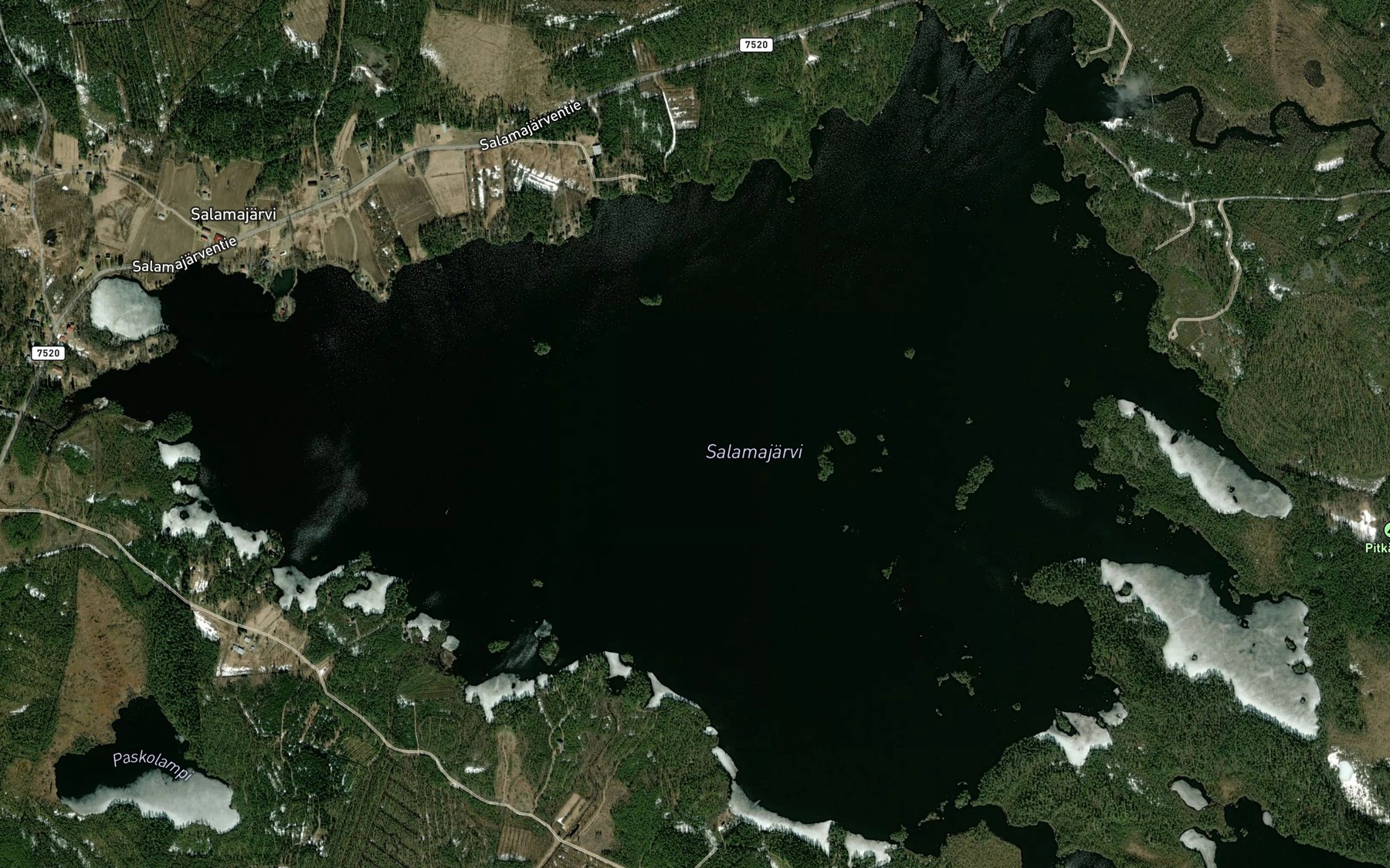 Satellite map of the Salamajarvi