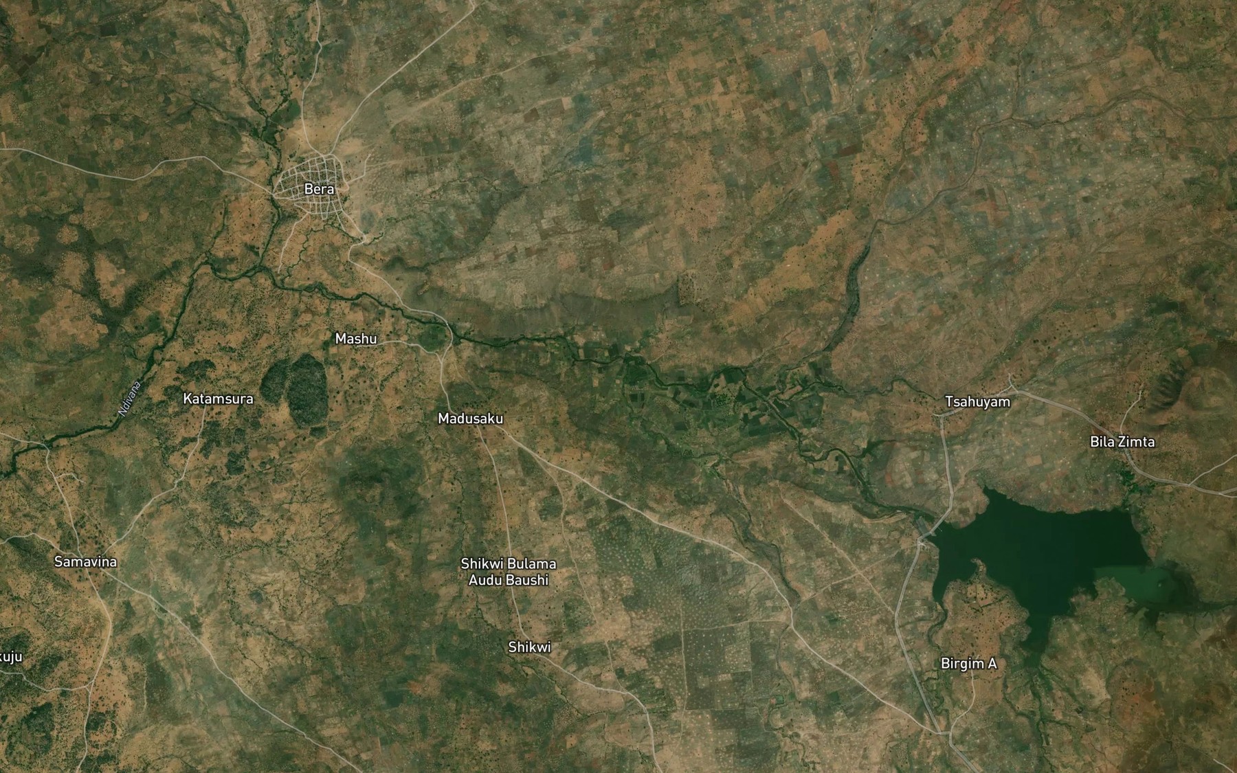 Satellite map of the Shamunza