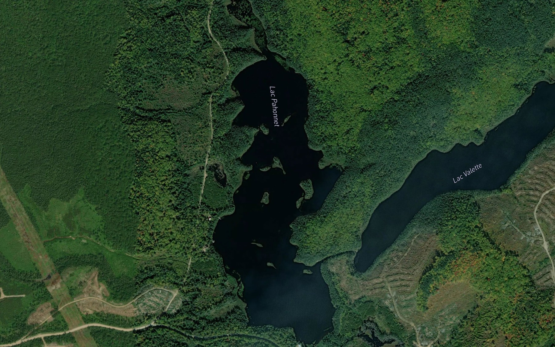 Satellite map of the Lac Pahonnet