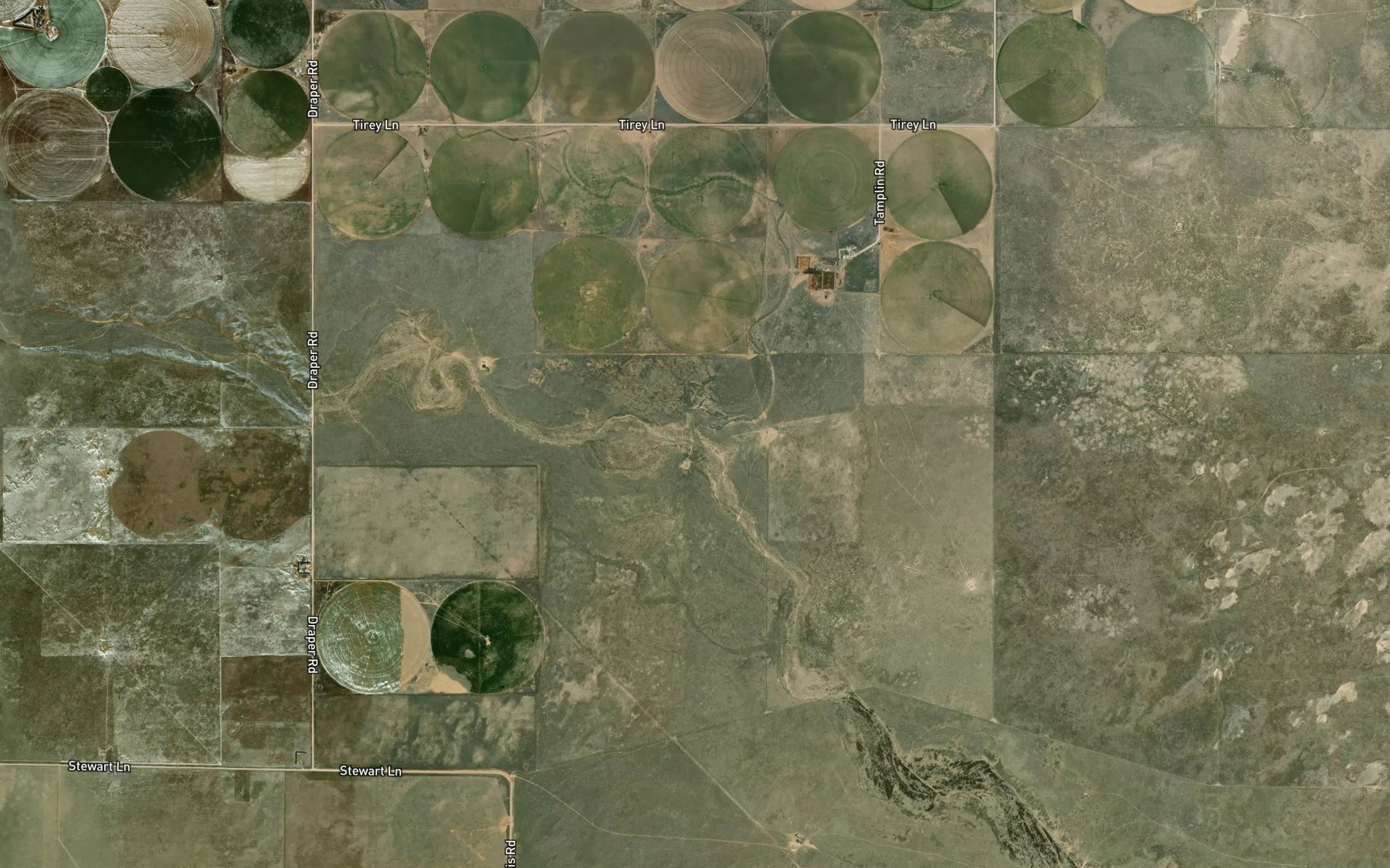 Satellite map of the West Rita Blanca Creek
