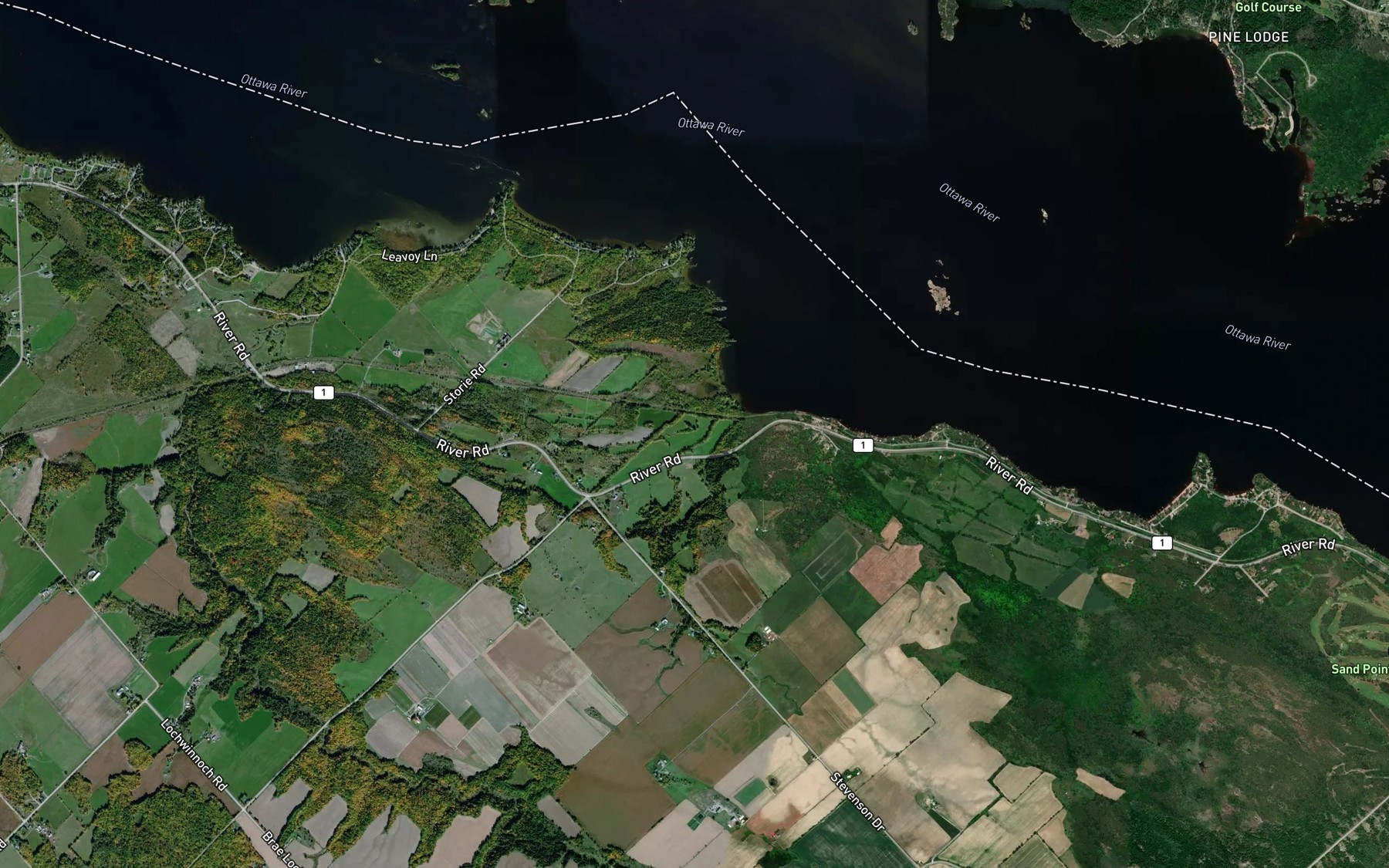 Satellite map of the Stories Bay