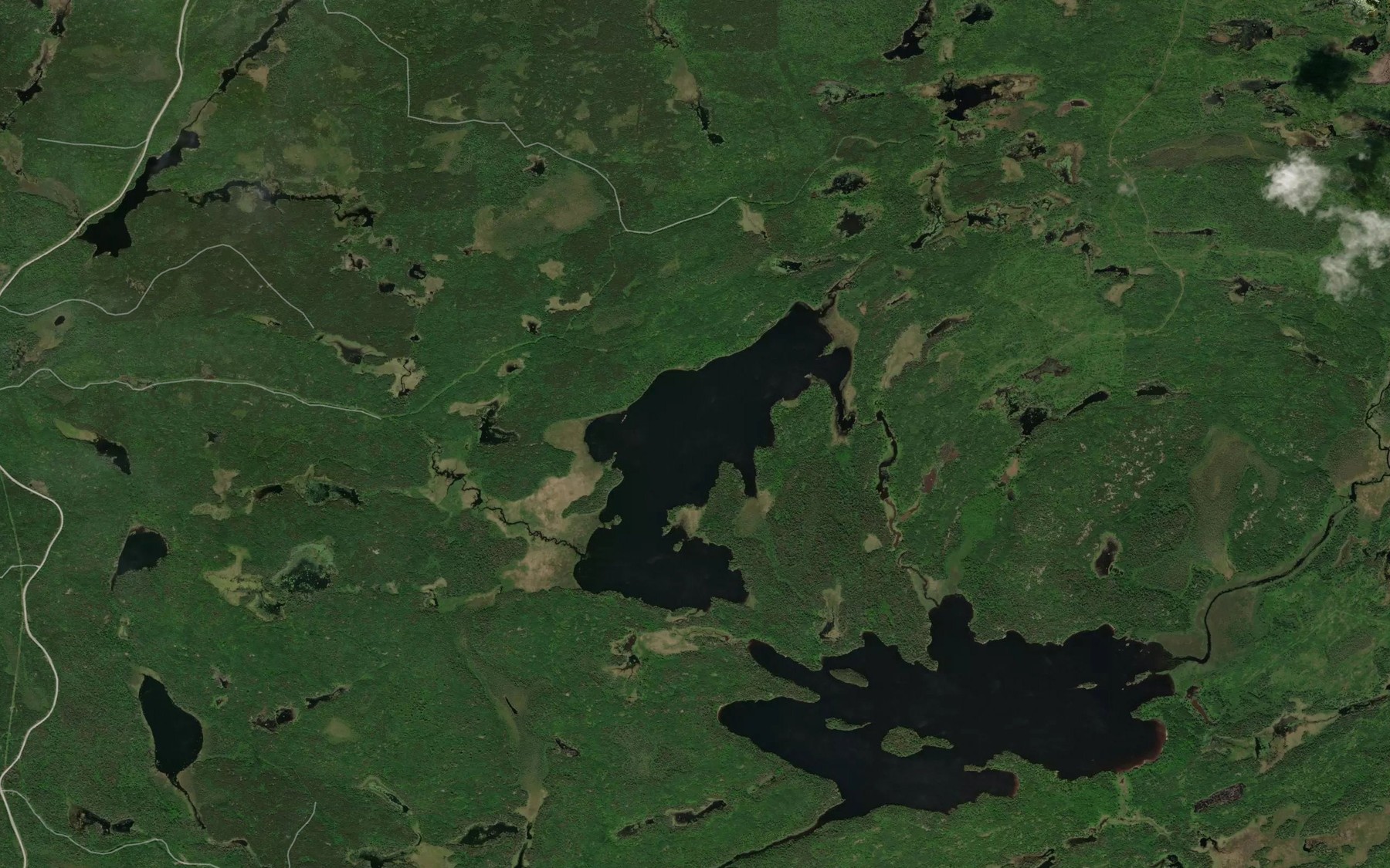 Satellite map of the Bullmoose Lake