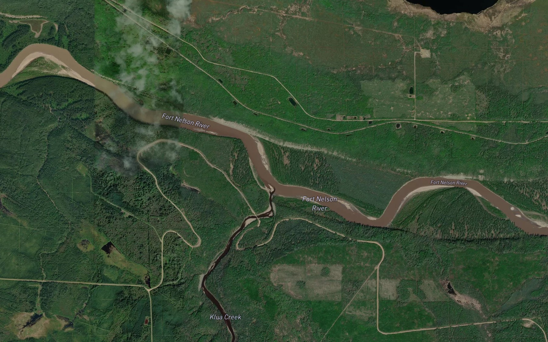 Satellite map of the Klua Creek
