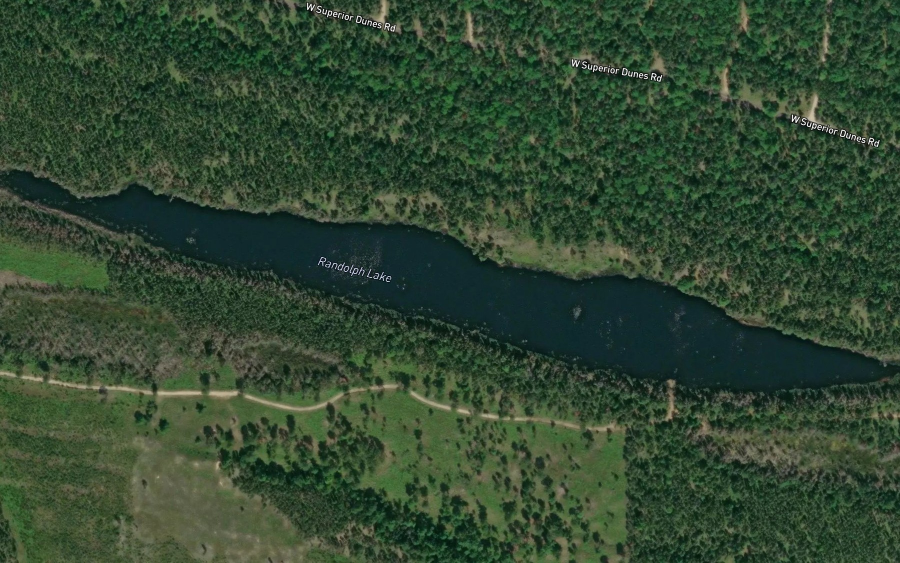 Satellite map of the Randolph Lake