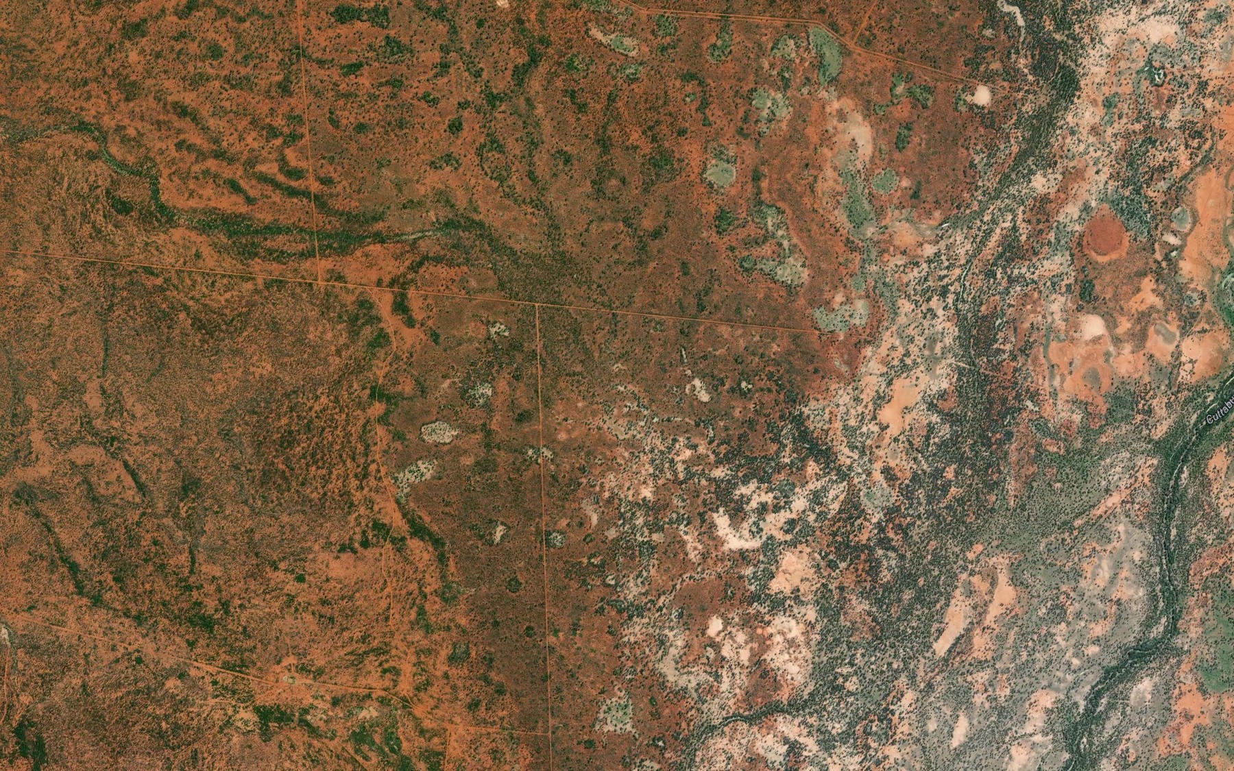 Satellite map of the Back Bore Creek