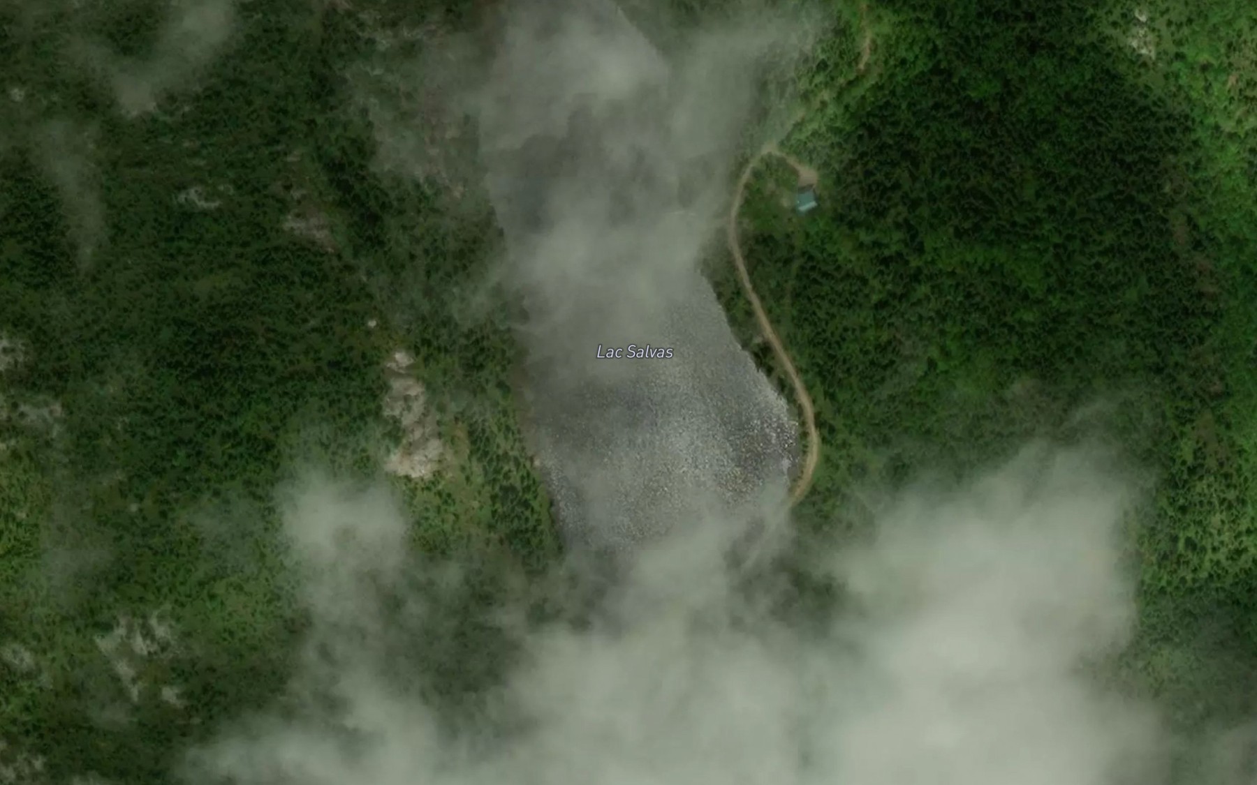 Satellite map of the Lac Salvas