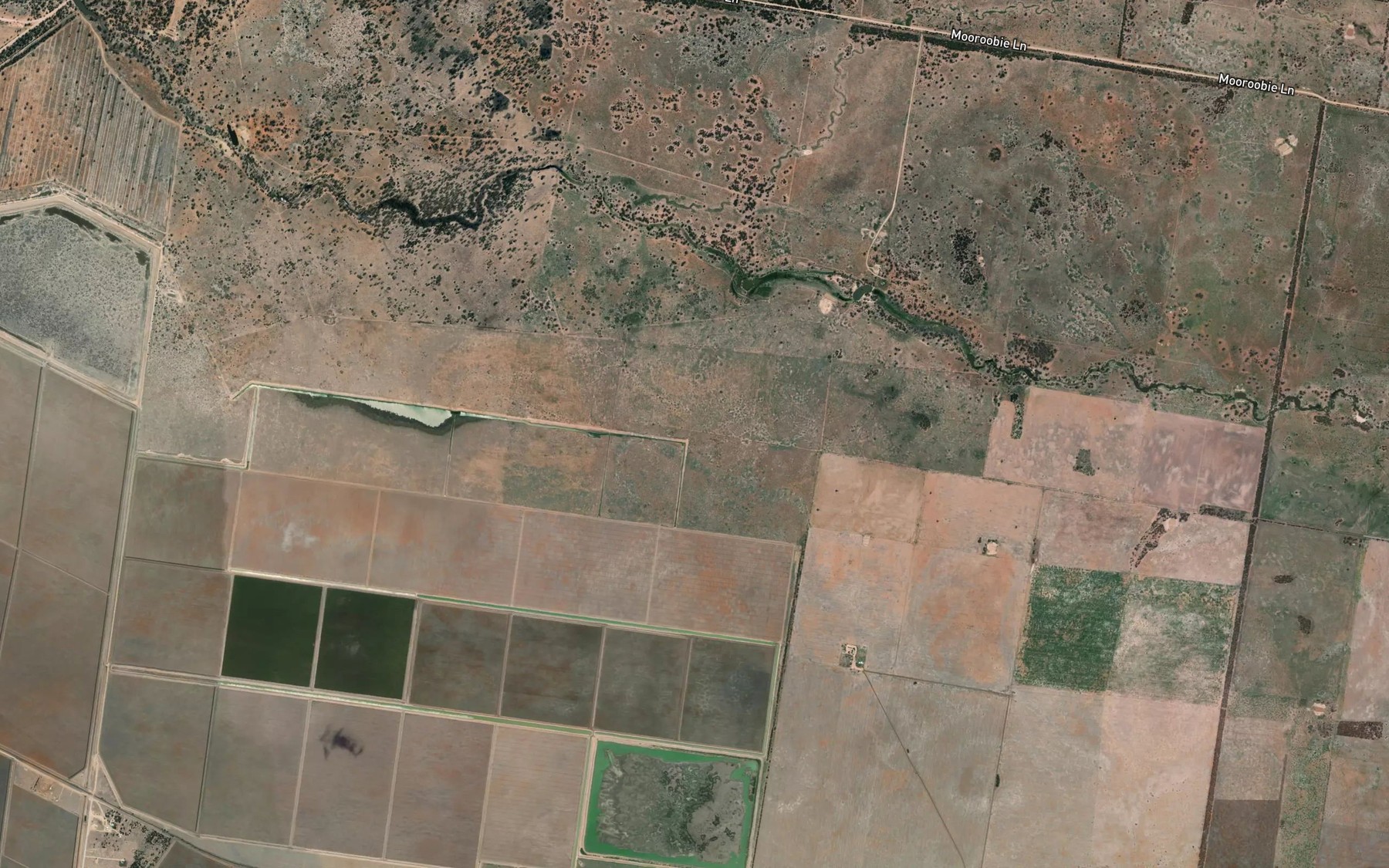 Satellite map of the Pipeclay Creek