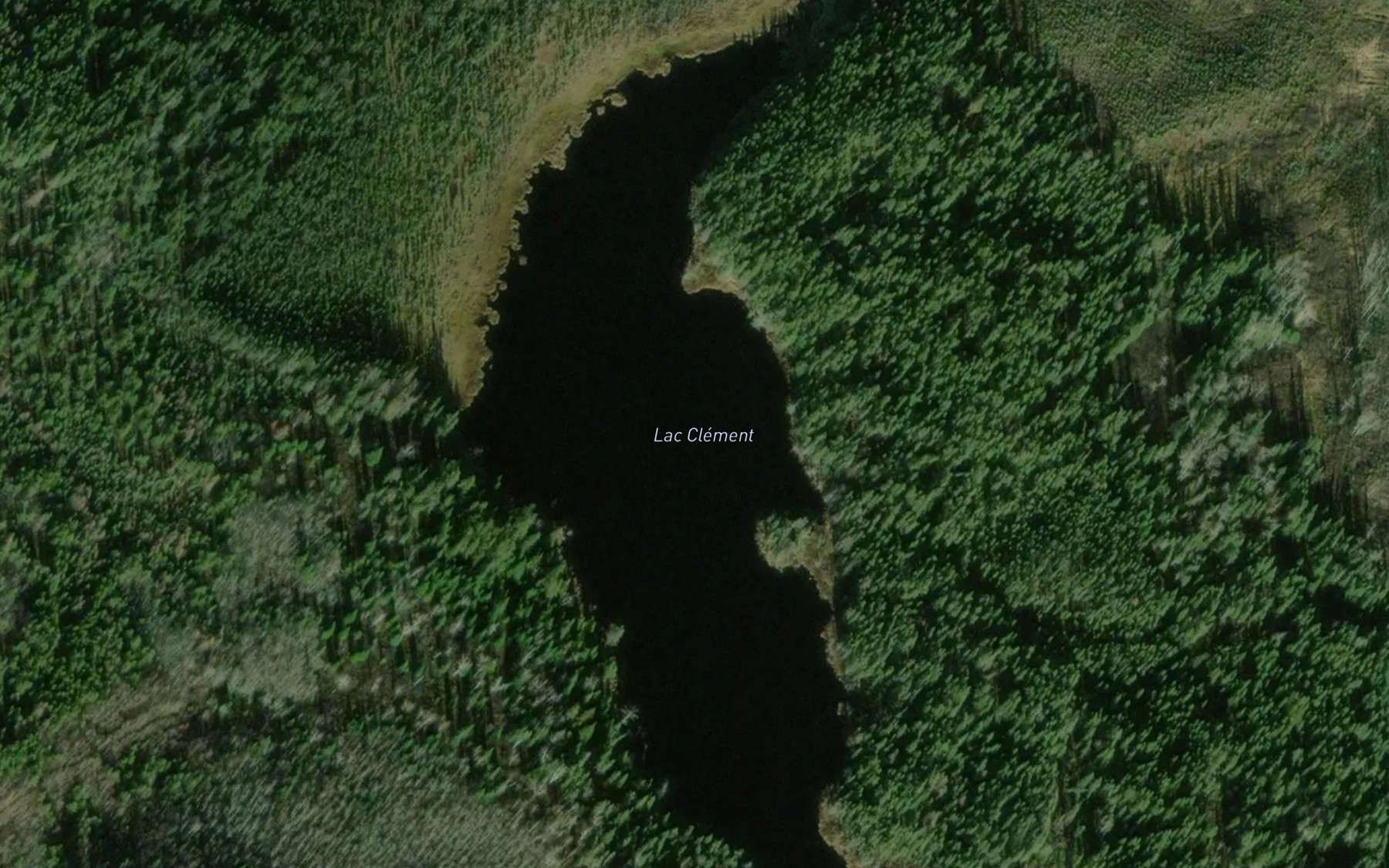 Satellite map of the Lac Clement