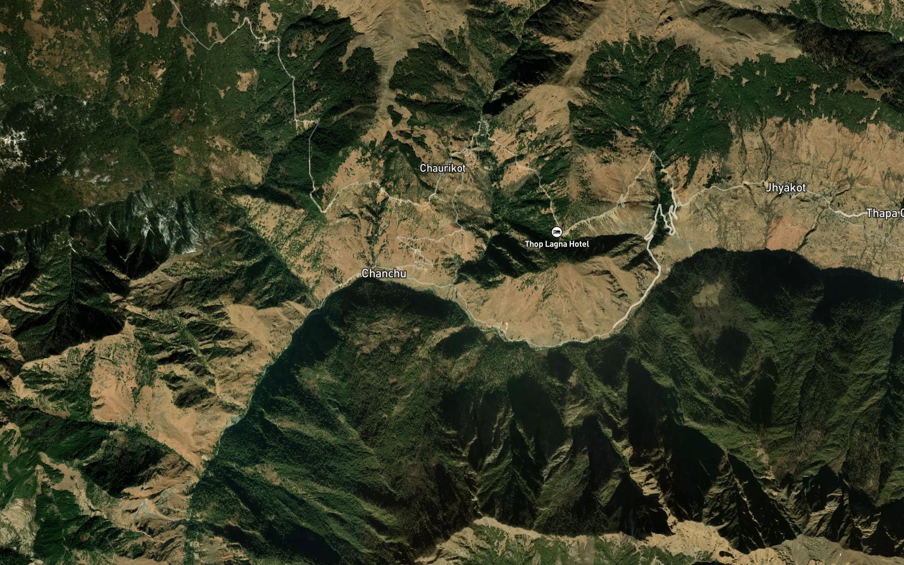 Satellite map of the Kuchche Khola