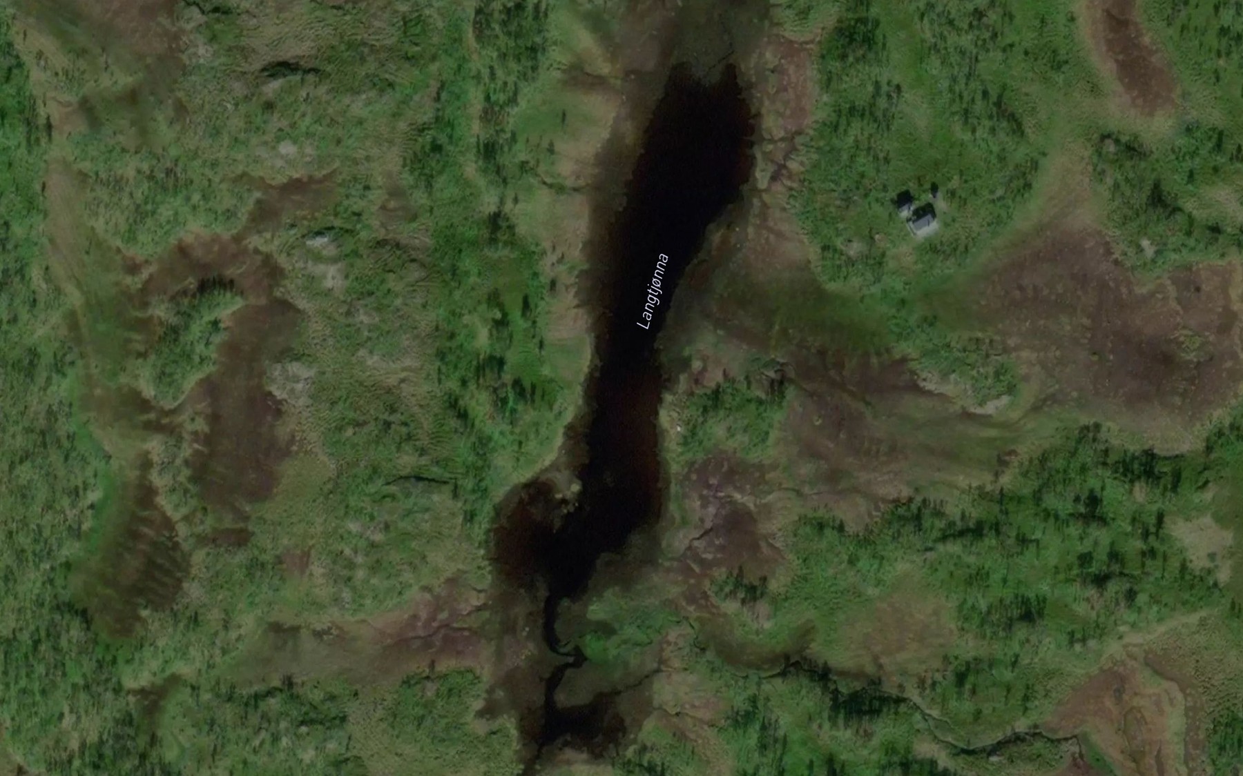 Satellite map of the Langtjern