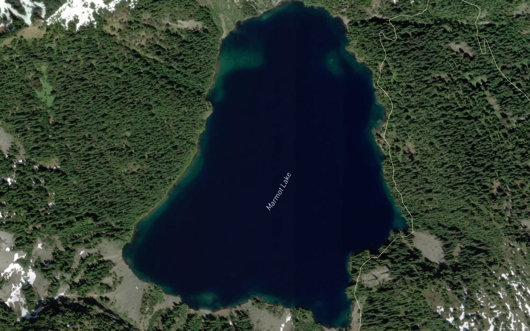 Satellite map of the Marmot Lake